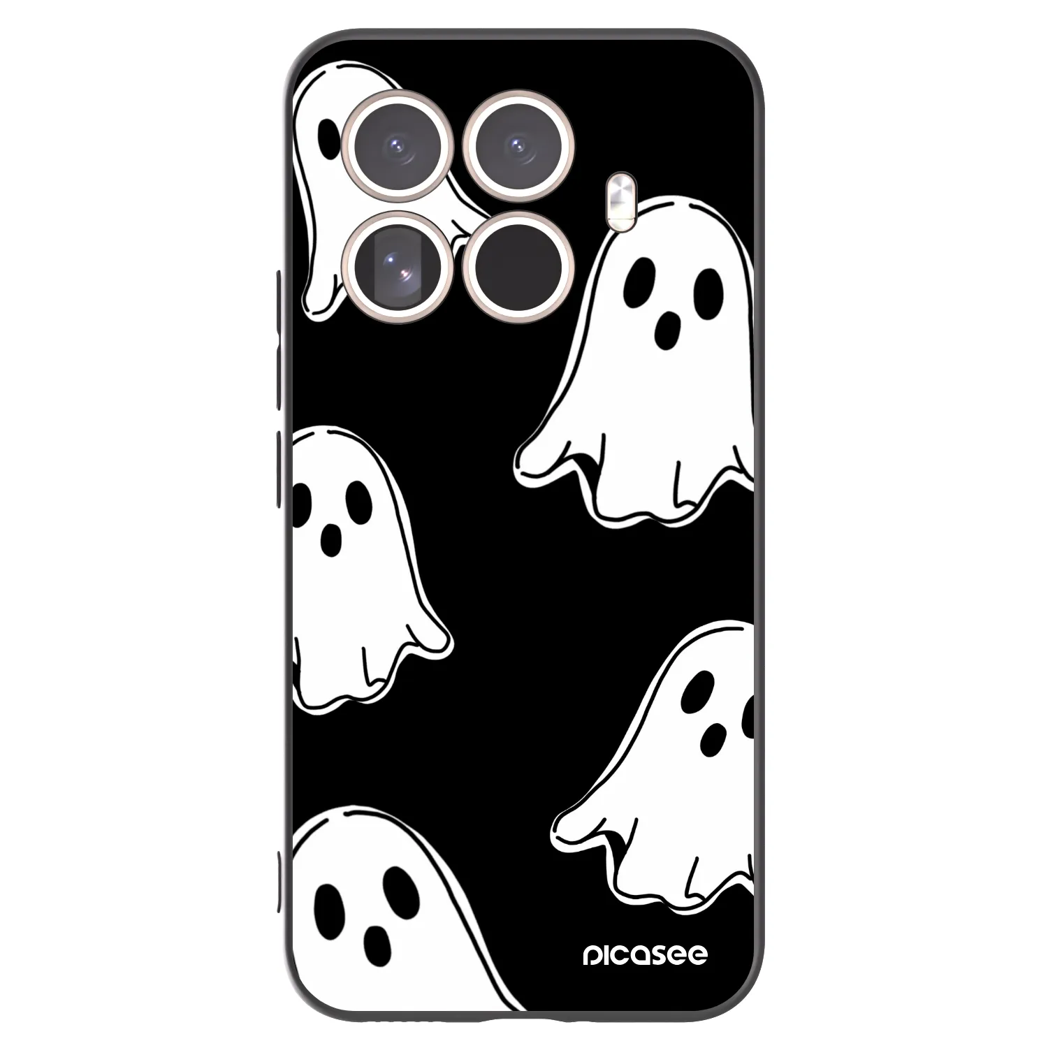 Picasee crna silikonska maskica za Xiaomi 15T Pro - Black ghosts