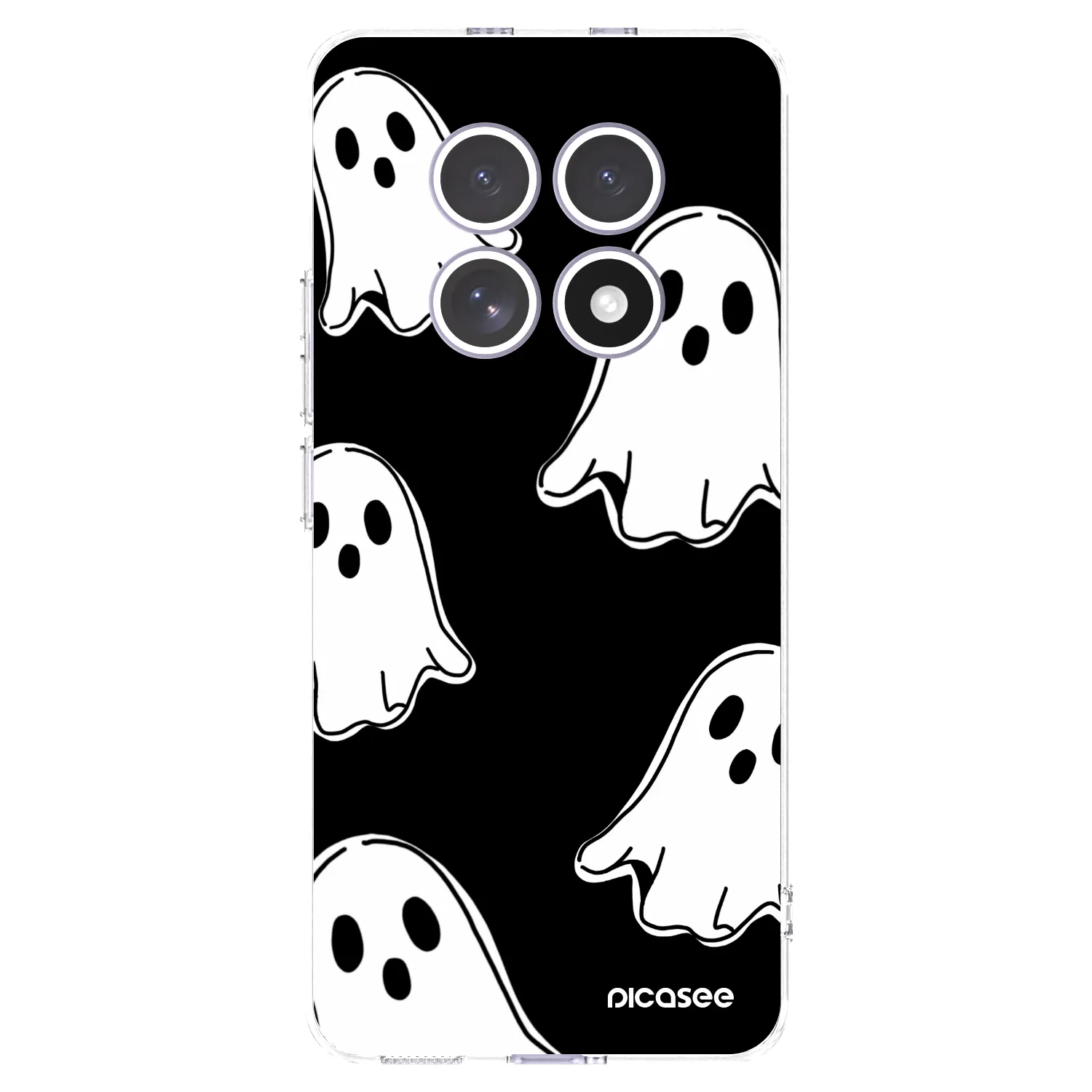 Picasee silikonska prozirna maskica za Xiaomi Redmi Note 15 4G - Black ghosts