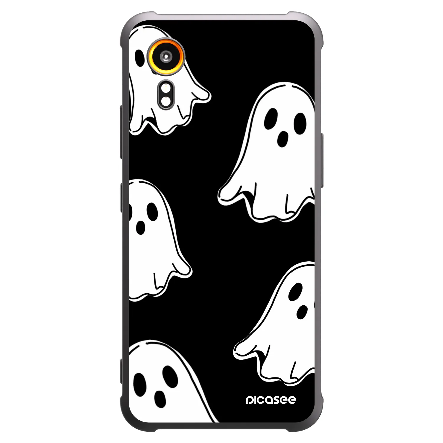 Picasee crna silikonska maskica za Samsung Galaxy XCover 7 - Black ghosts