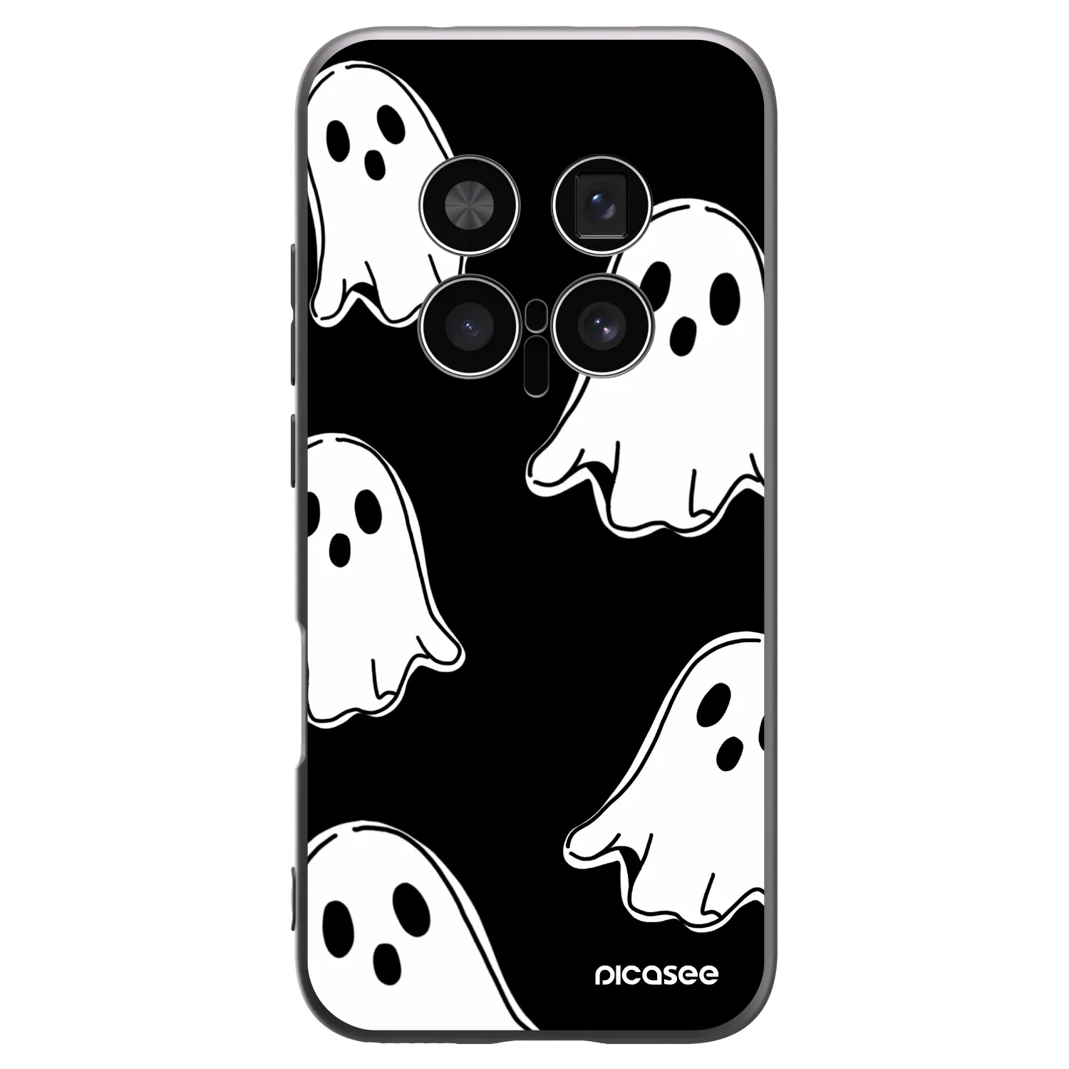 Picasee crna silikonska maskica za Honor Magic8 Pro 5G - Black ghosts