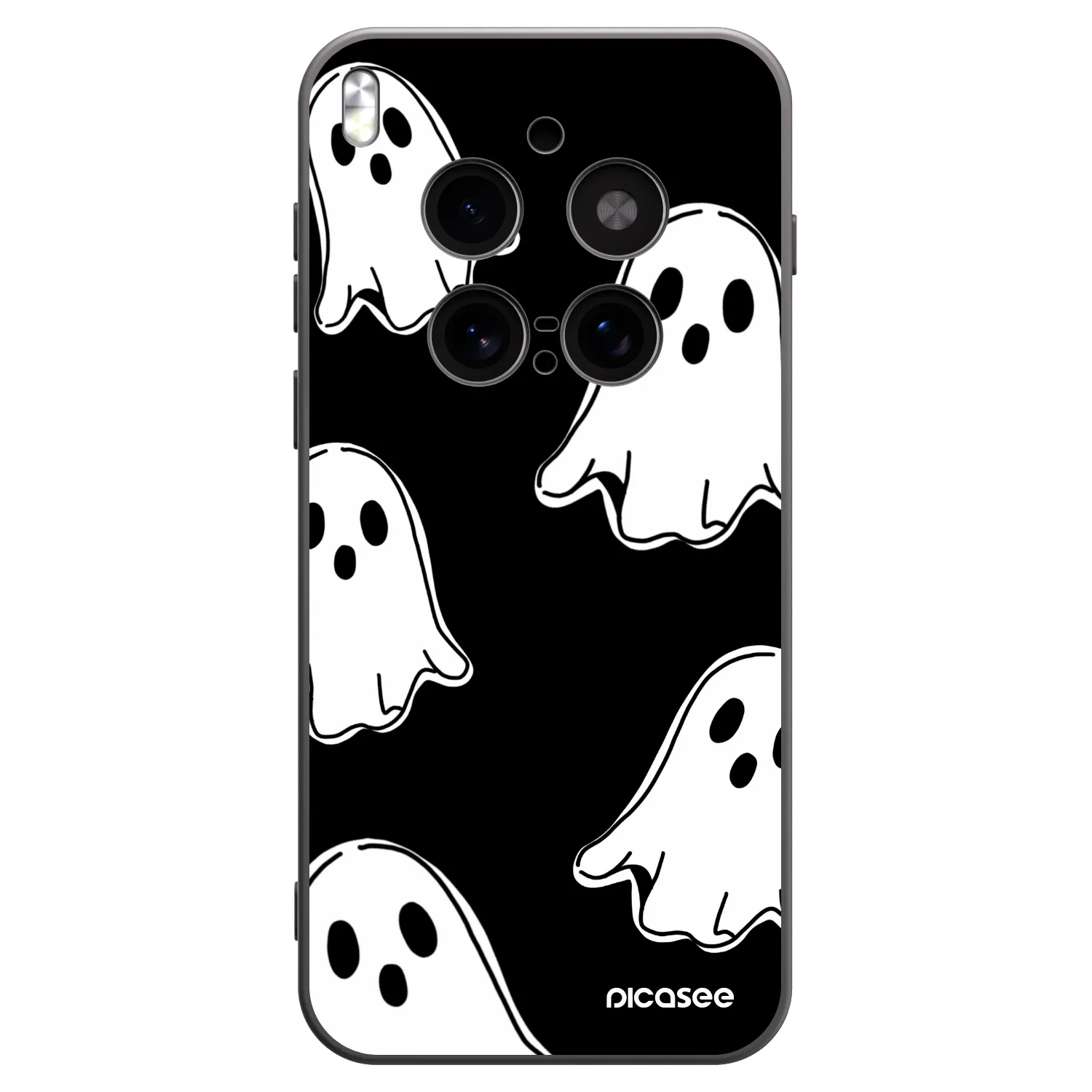 Picasee crna silikonska maskica za Vivo X300 Pro - Black ghosts