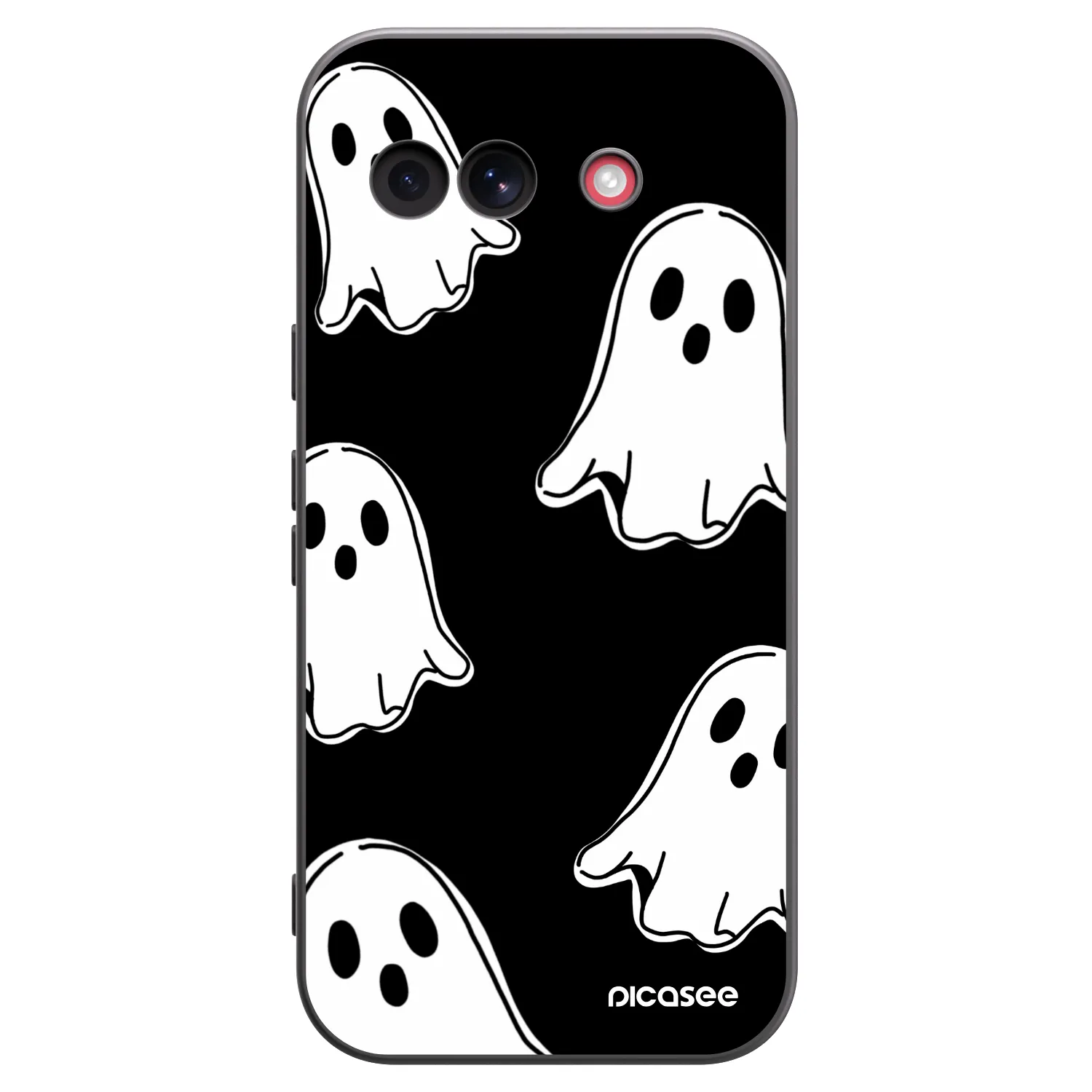 Picasee crna silikonska maskica za Google Pixel 10a - Black ghosts