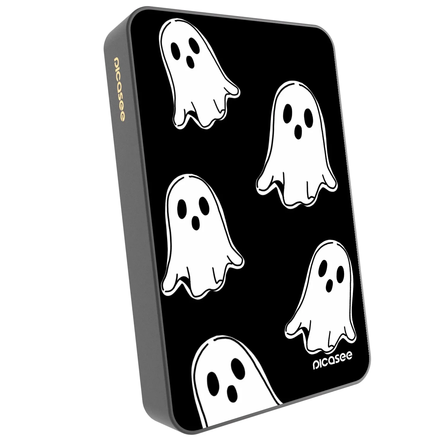 Picasee Prijenosni punjač s MagSafe 10 000 mAh Sivo - Black ghosts