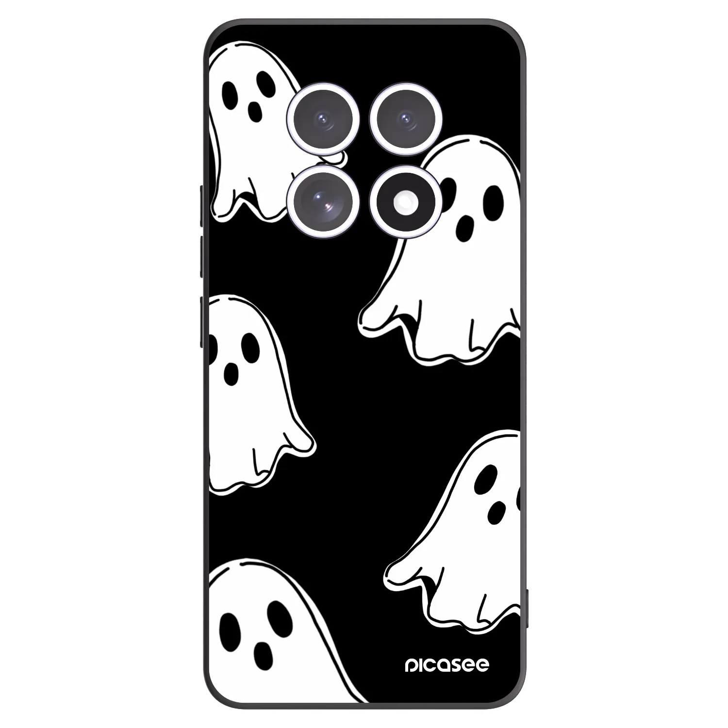 Picasee crna silikonska maskica za Xiaomi Redmi Note 15 5G - Black ghosts