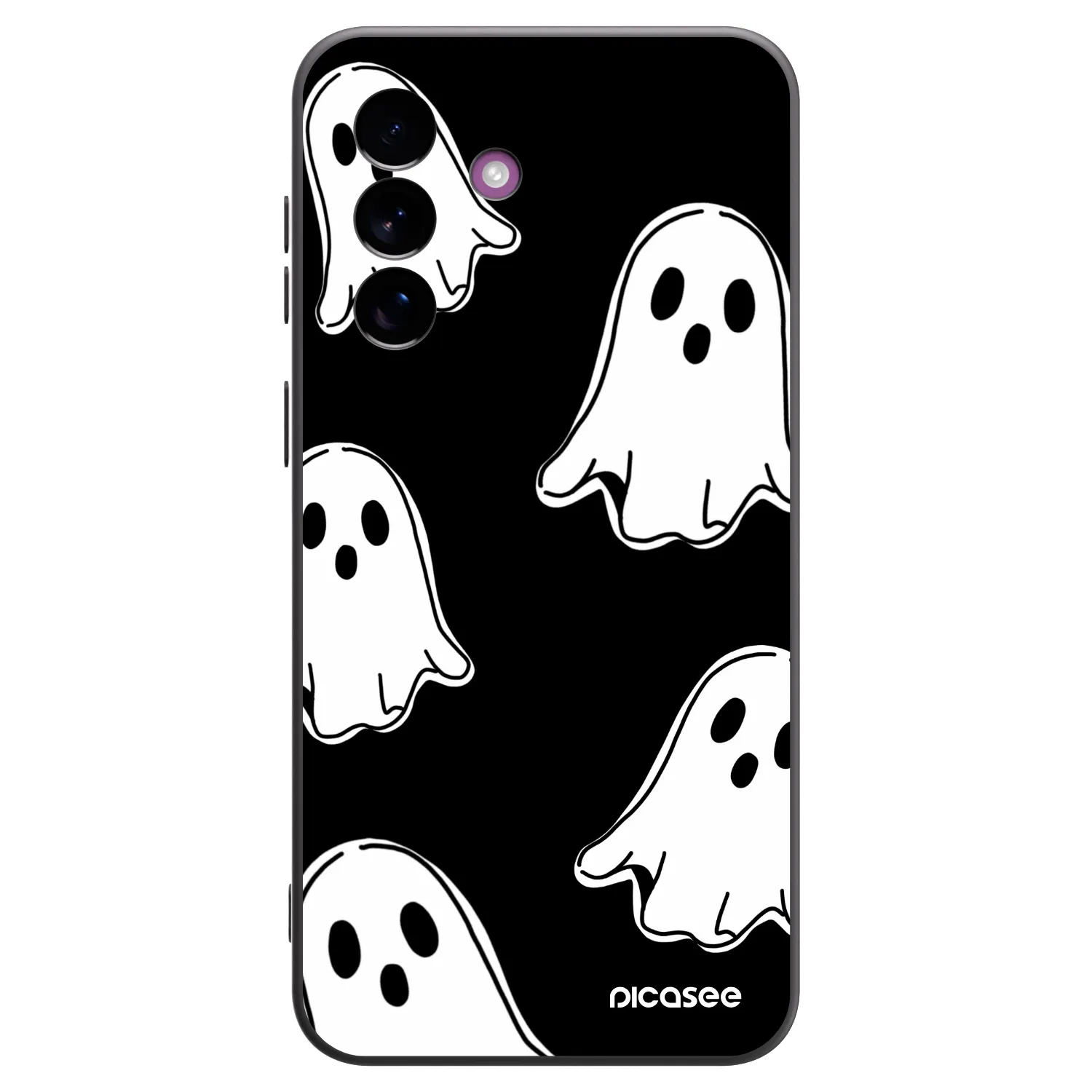 Picasee crna silikonska maskica za Samsung Galaxy A37 - Black ghosts