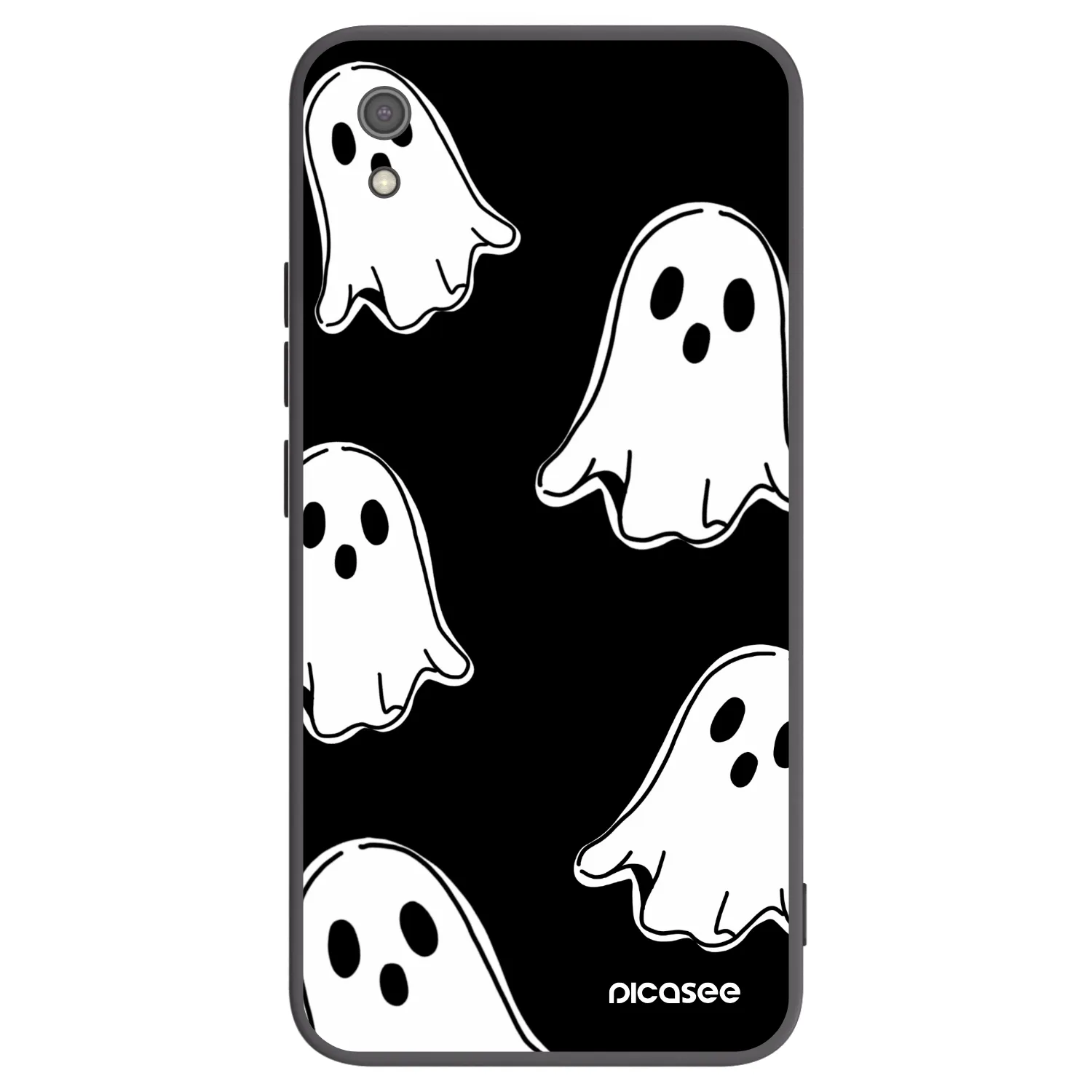 Picasee crna silikonska maskica za Xiaomi Redmi 7A - Black ghosts