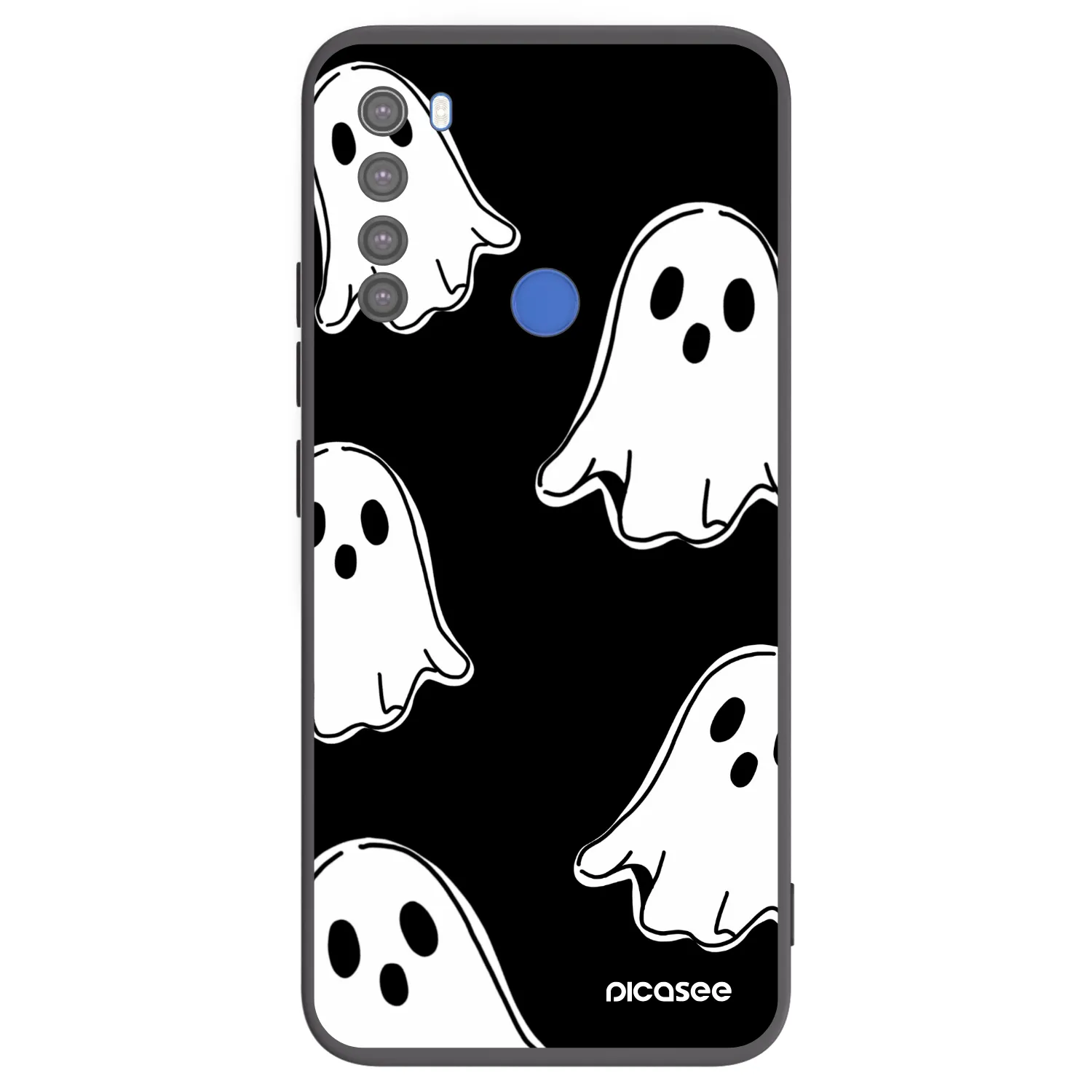 Picasee crna silikonska maskica za Xiaomi Redmi Note 8T - Black ghosts