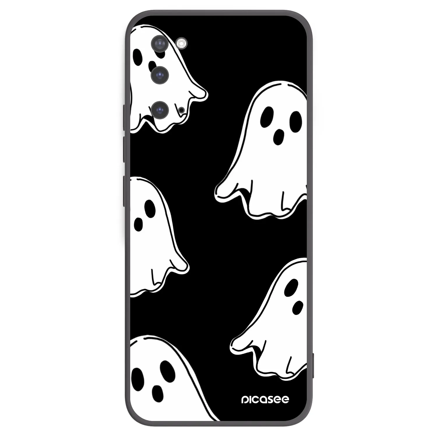 Picasee crna silikonska maskica za Samsung Galaxy S20 G980F - Black ghosts