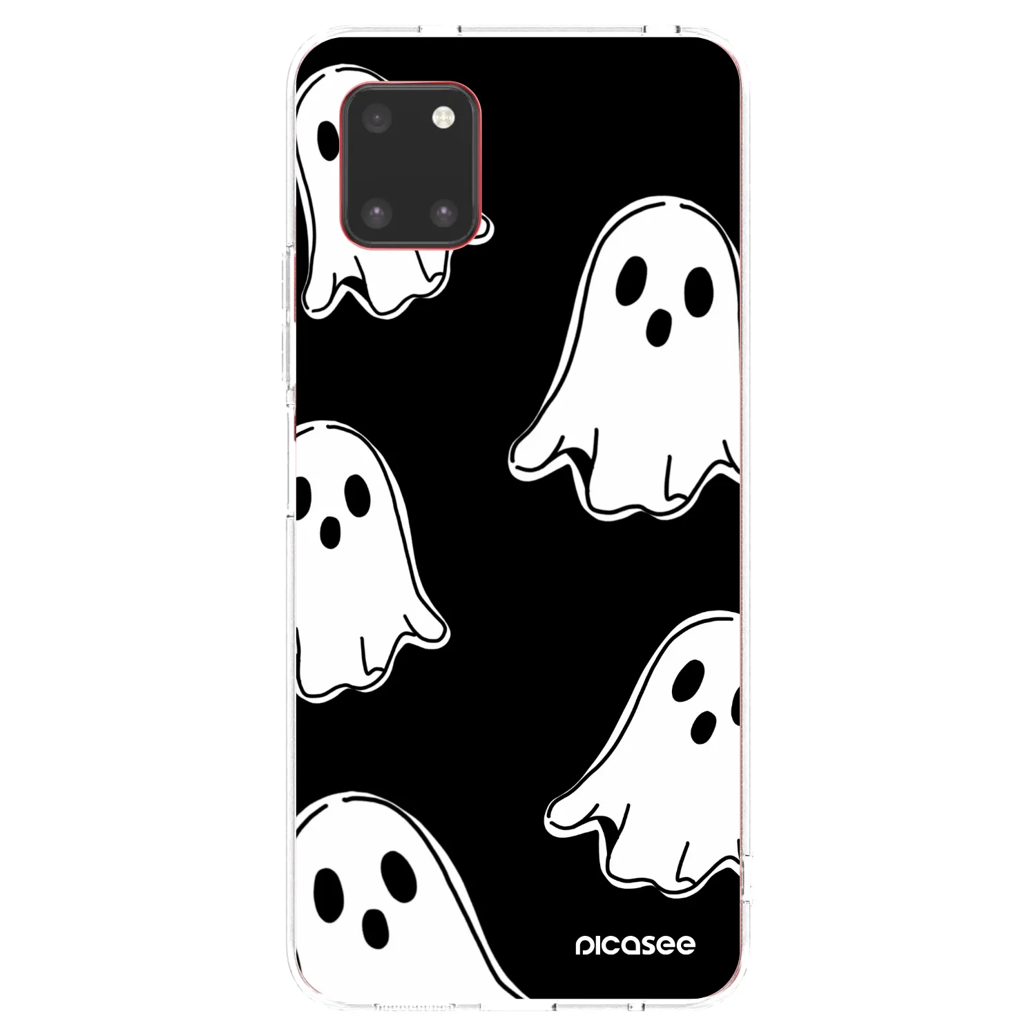 Picasee silikonska prozirna maskica za Samsung Galaxy Note 10 Lite N770F - Black ghosts