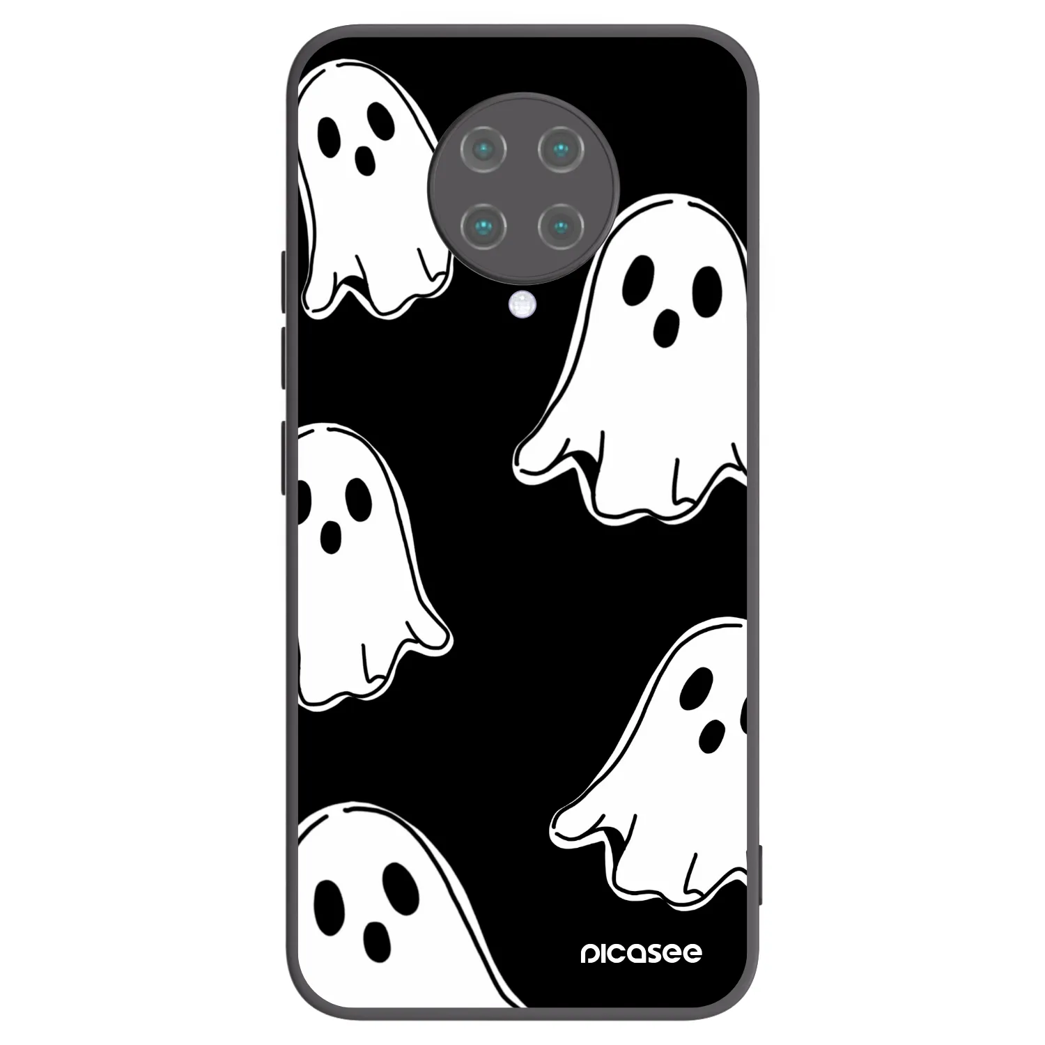 Picasee crna silikonska maskica za Xiaomi Poco F2 Pro - Black ghosts