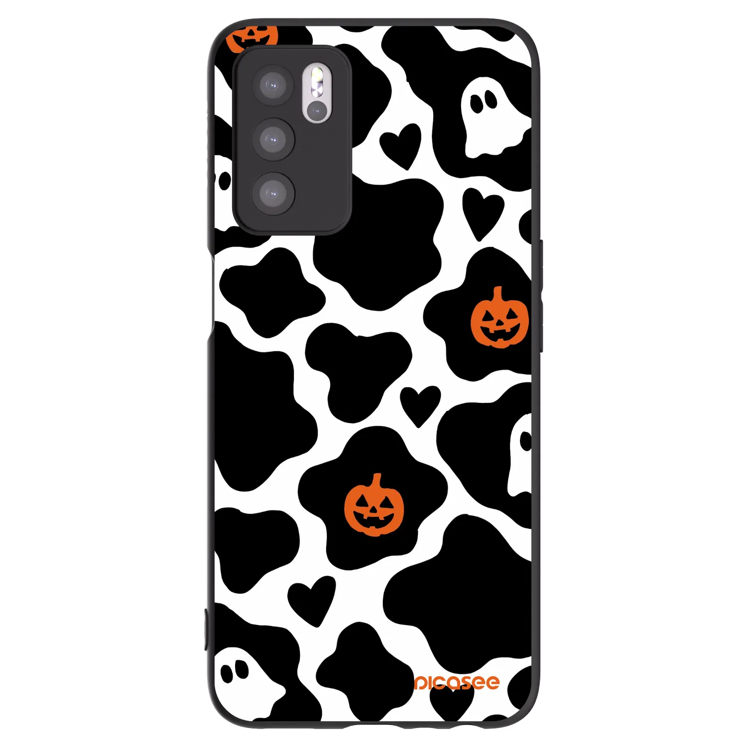 Picasee crna silikonska maskica za OPPO A16 - Boow