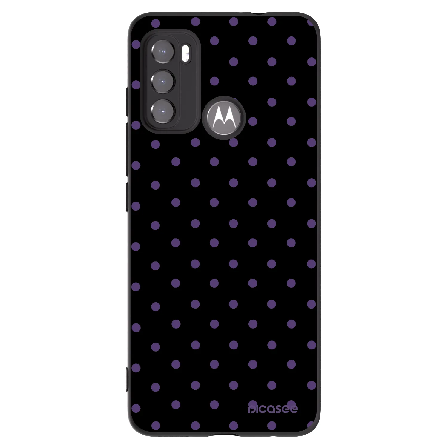 Picasee crna silikonska maskica za Motorola Moto G60 - Flickers