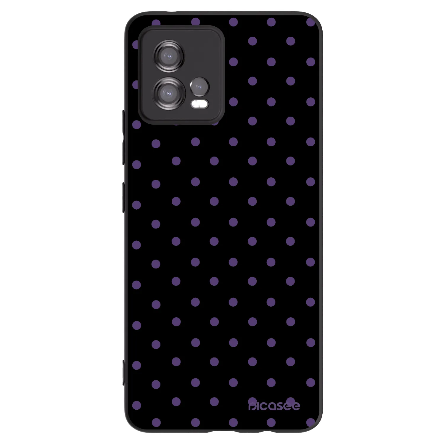 Picasee crna silikonska maskica za Motorola Moto G72 - Flickers