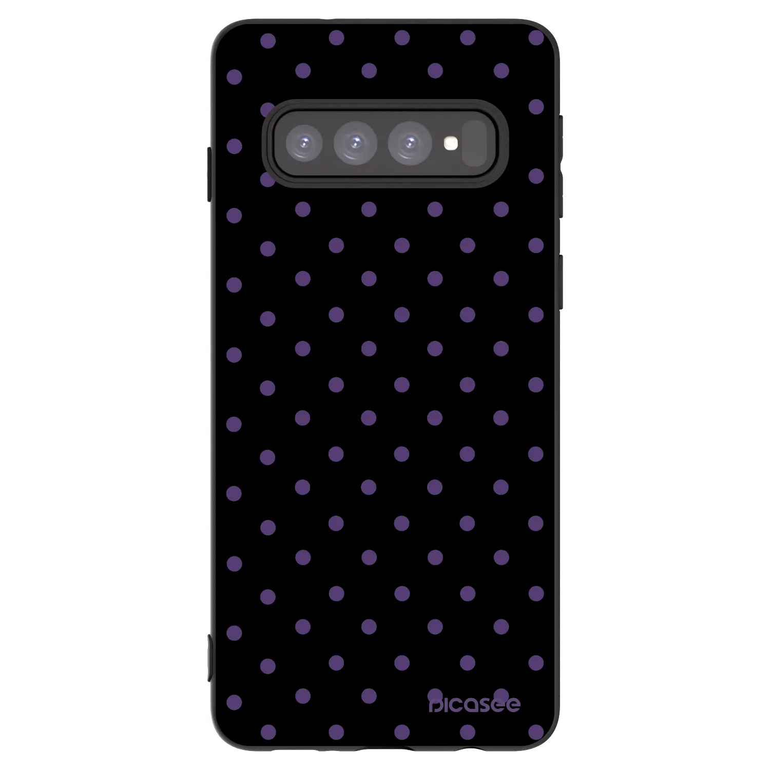 Picasee crna silikonska maskica za Samsung Galaxy S10 G973 - Flickers