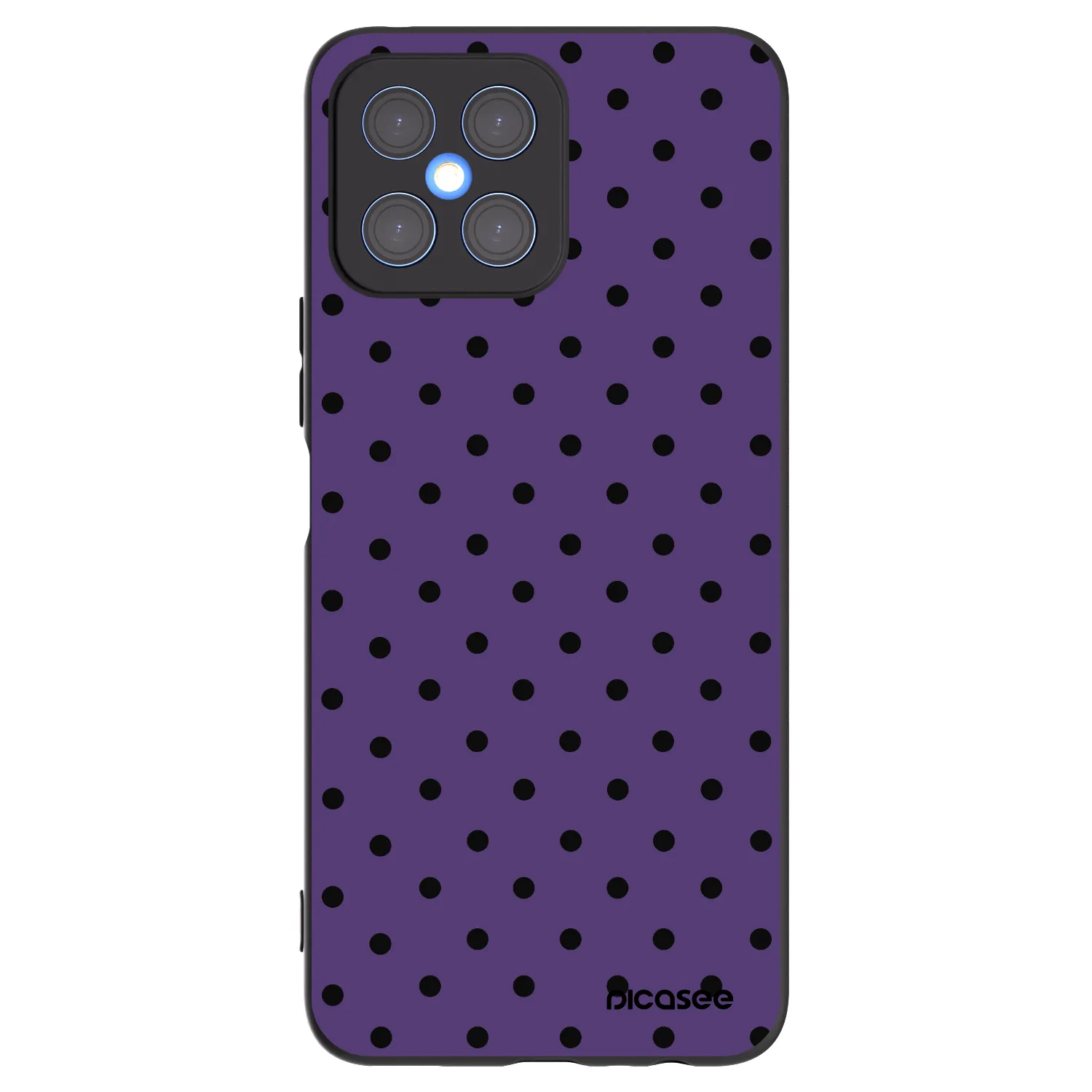 Picasee crna silikonska maskica za Honor X8 4G - Flickers 2