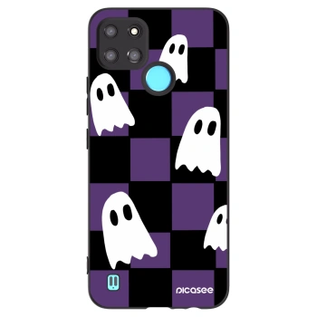 Picasee crna silikonska maskica za Realme C21Y - Ghosts