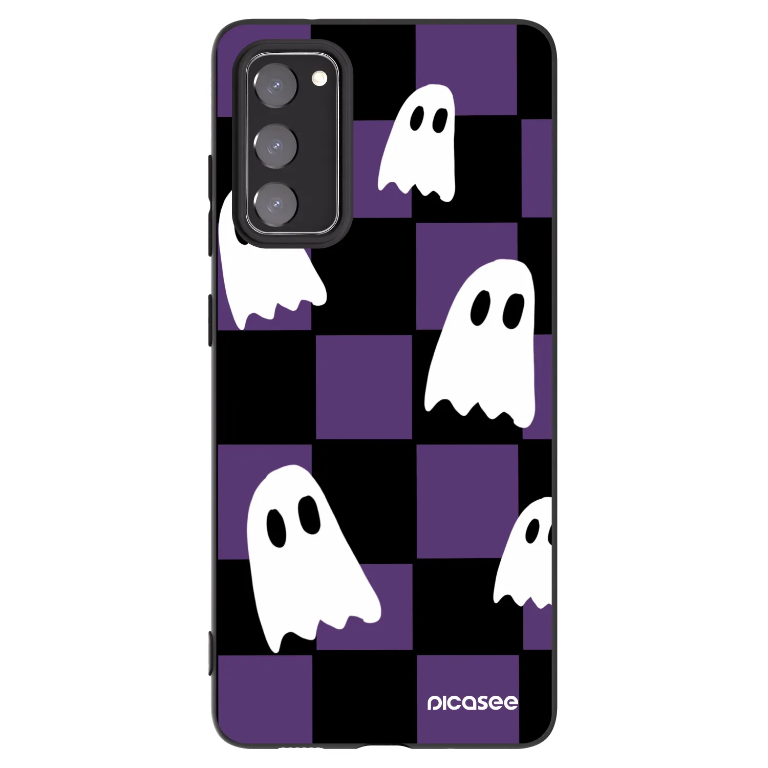 Picasee crna silikonska maskica za Samsung Galaxy S20 FE - Ghosts