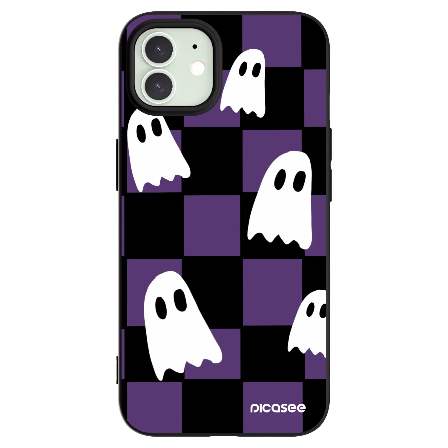 Picasee crna silikonska maskica za Apple iPhone 12 - Ghosts