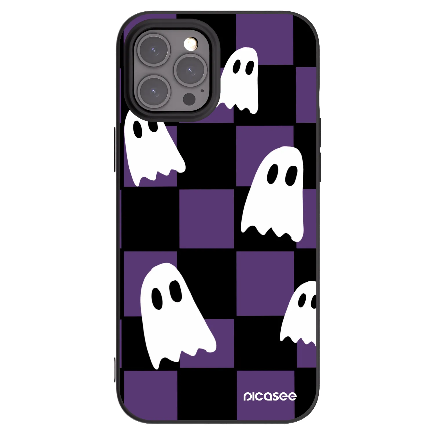 Picasee crna silikonska maskica za Apple iPhone 12 Pro Max - Ghosts