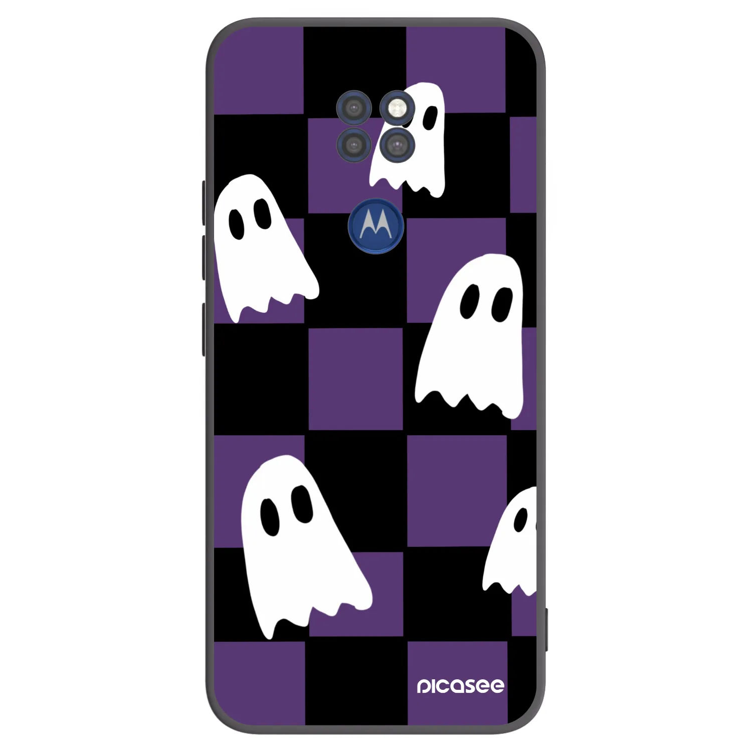 Picasee crna silikonska maskica za Motorola Moto G9 Play - Ghosts