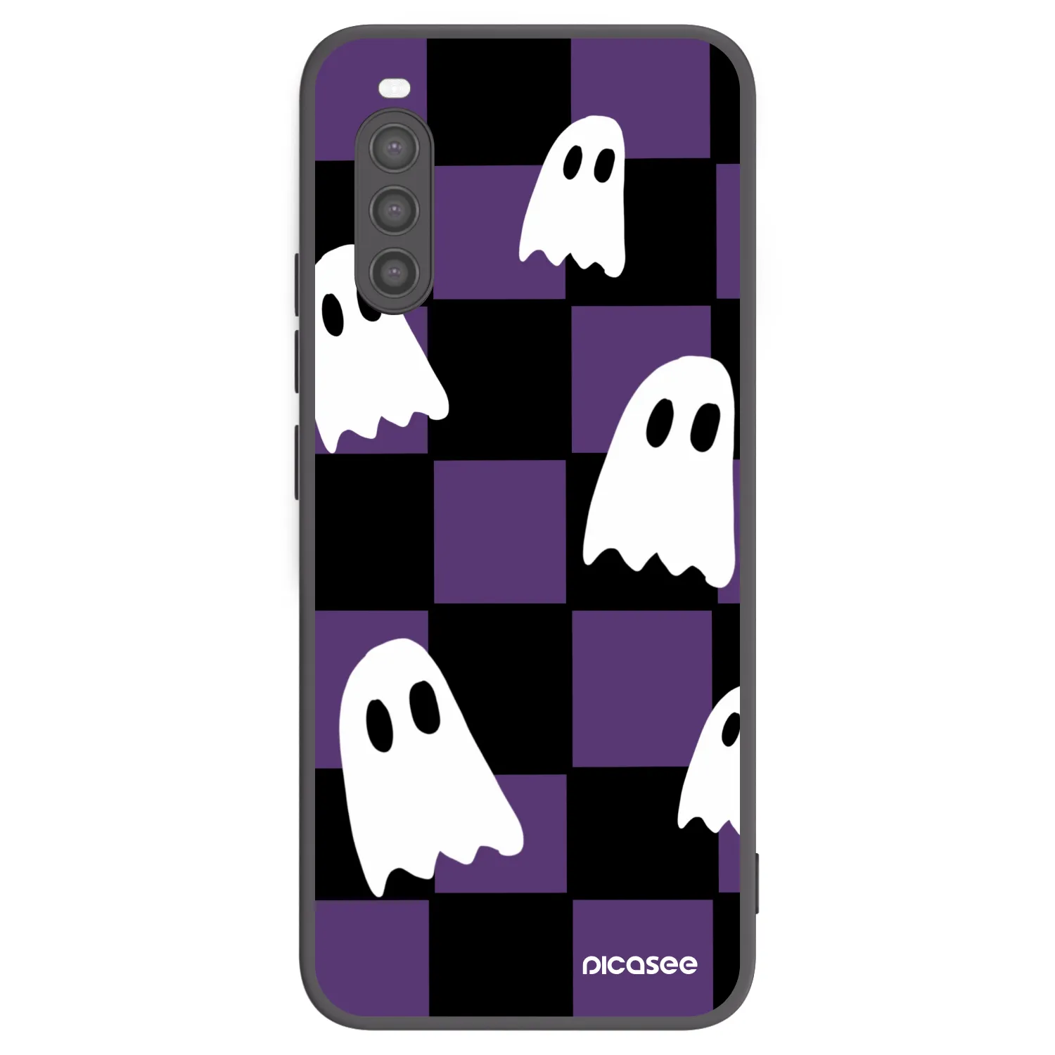 Picasee crna silikonska maskica za Sony Xperia 10 II - Ghosts