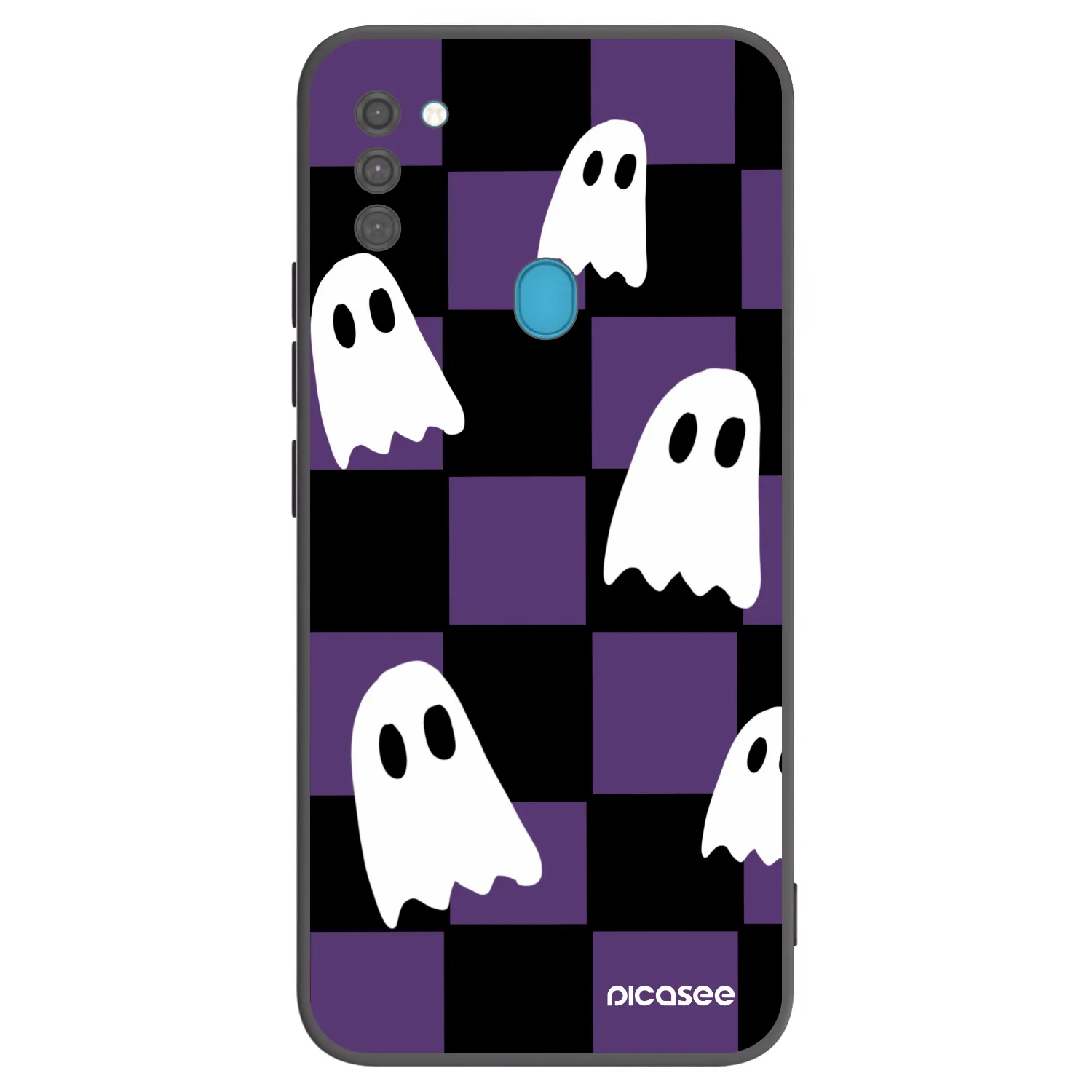 Picasee crna silikonska maskica za Samsung Galaxy M11 - Ghosts