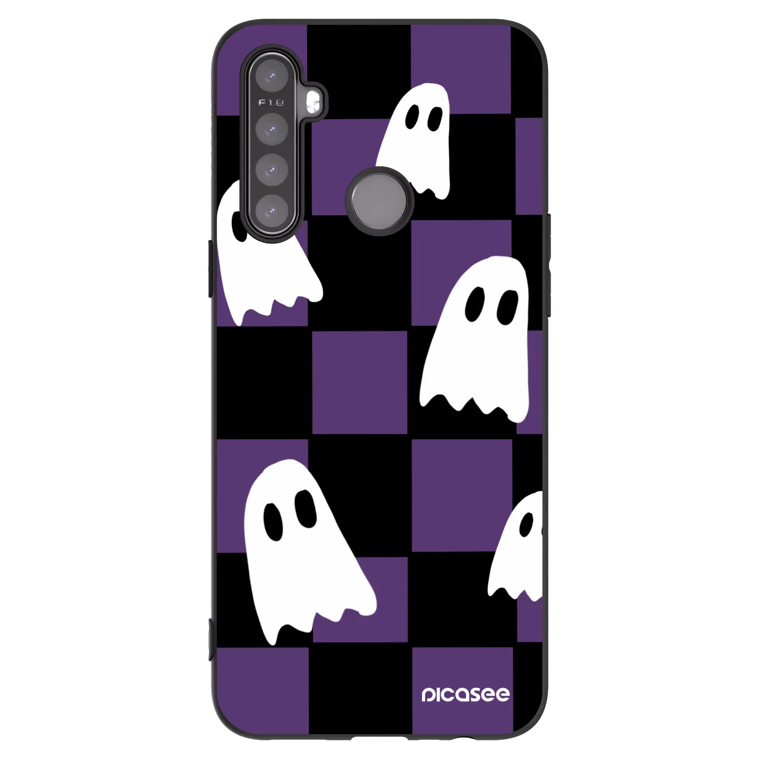 Picasee crna silikonska maskica za Realme 6i - Ghosts
