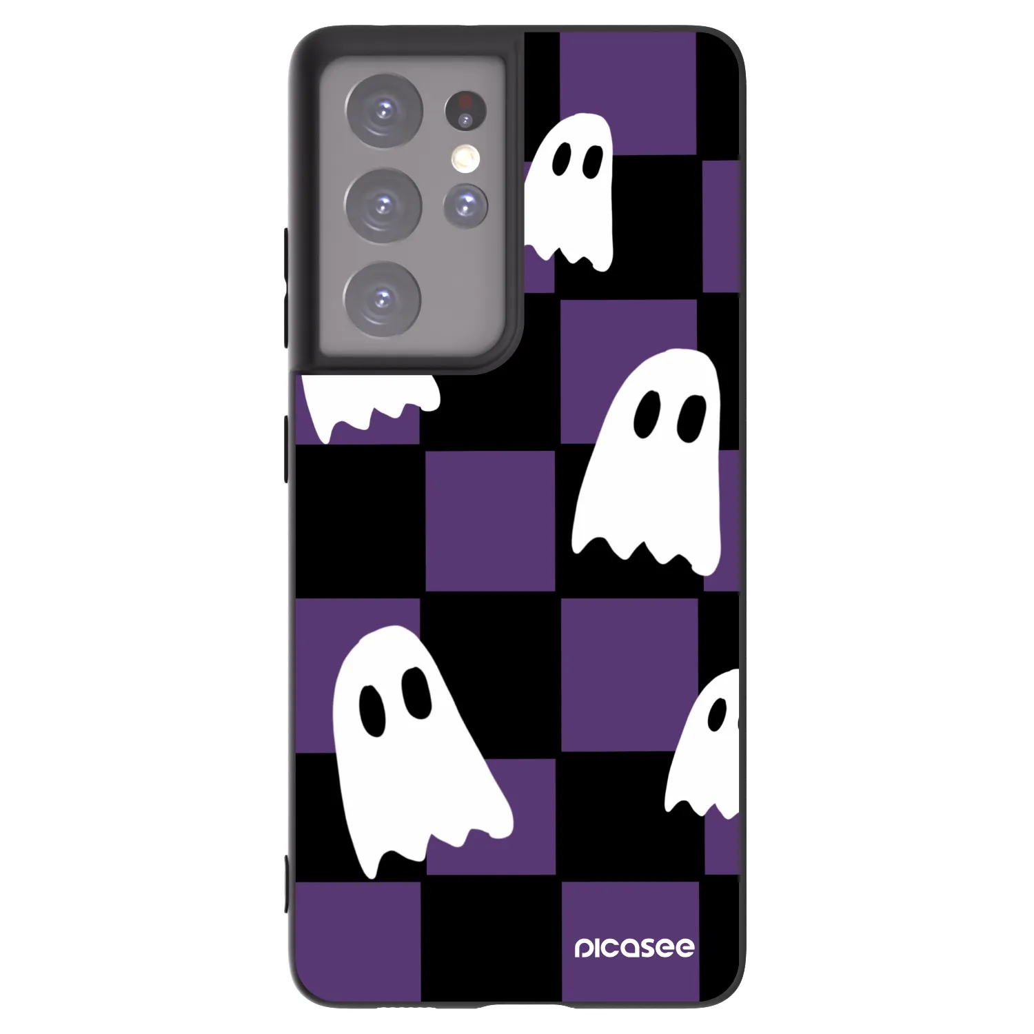 Picasee crna silikonska maskica za Samsung Galaxy S21 Ultra 5G G998B - Ghosts
