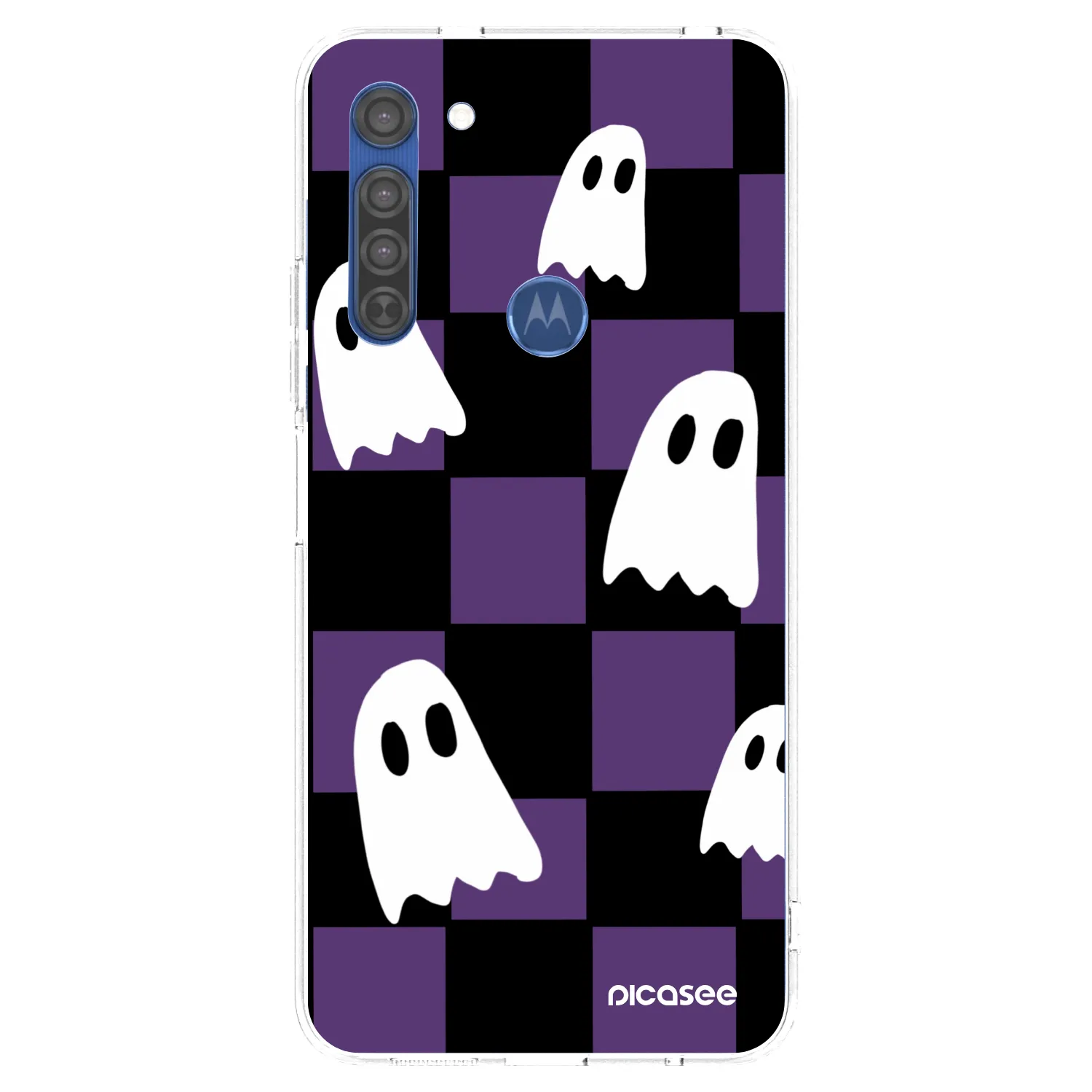 Picasee silikonska prozirna maskica za Motorola Moto G8 - Ghosts