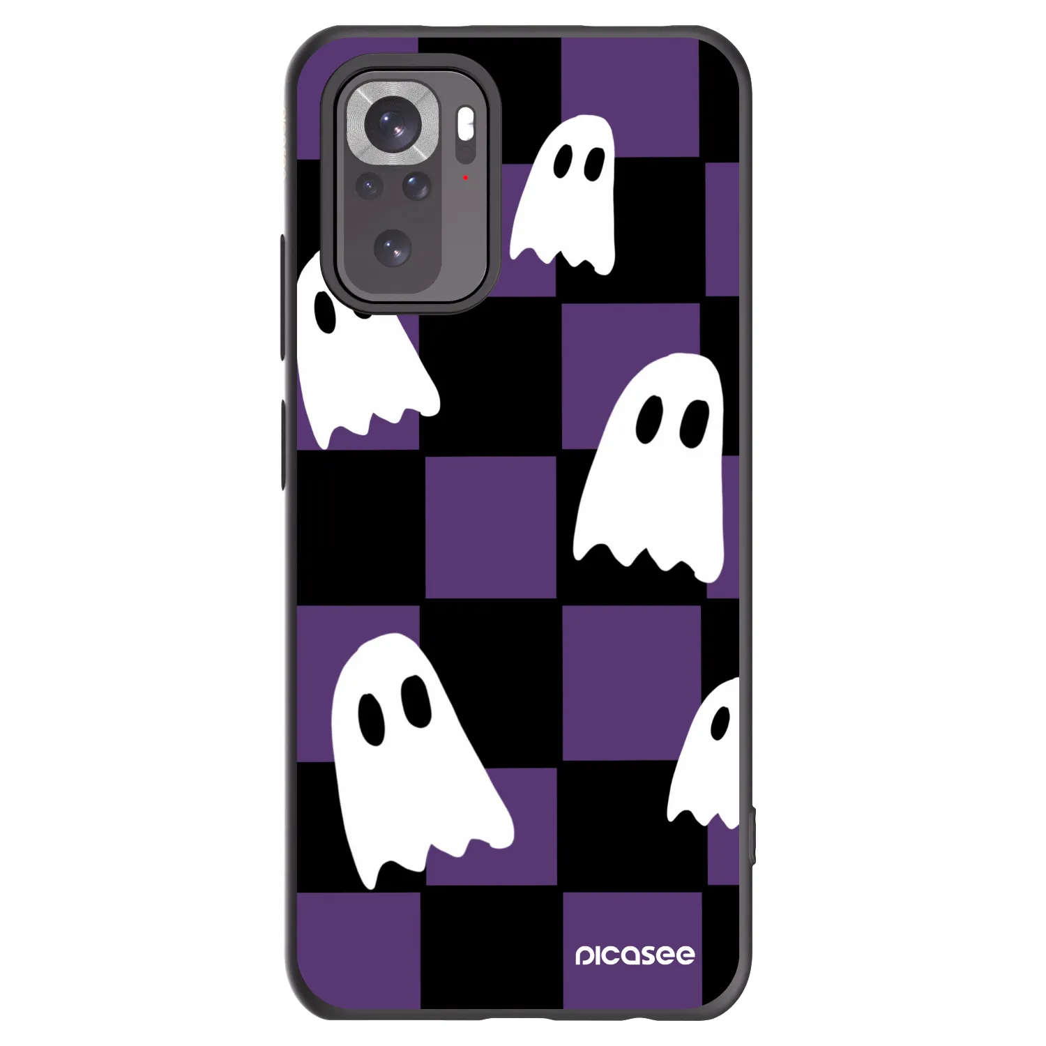 Picasee crna silikonska maskica za Xiaomi Redmi Note 10 - Ghosts