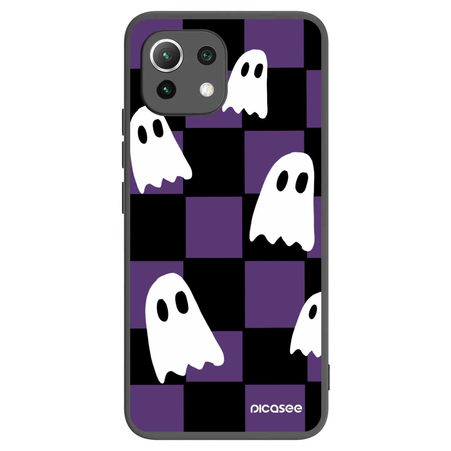 Picasee crna silikonska maskica za Xiaomi Mi 11 Lite - Ghosts