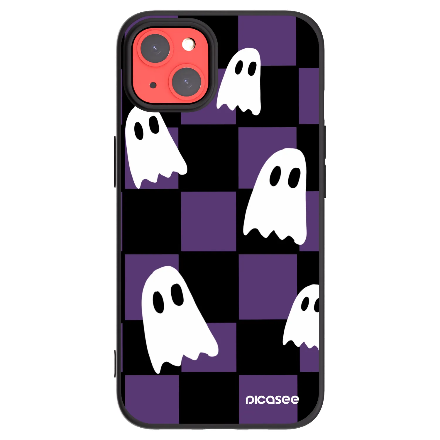 Picasee crna silikonska maskica za Apple iPhone 13 - Ghosts
