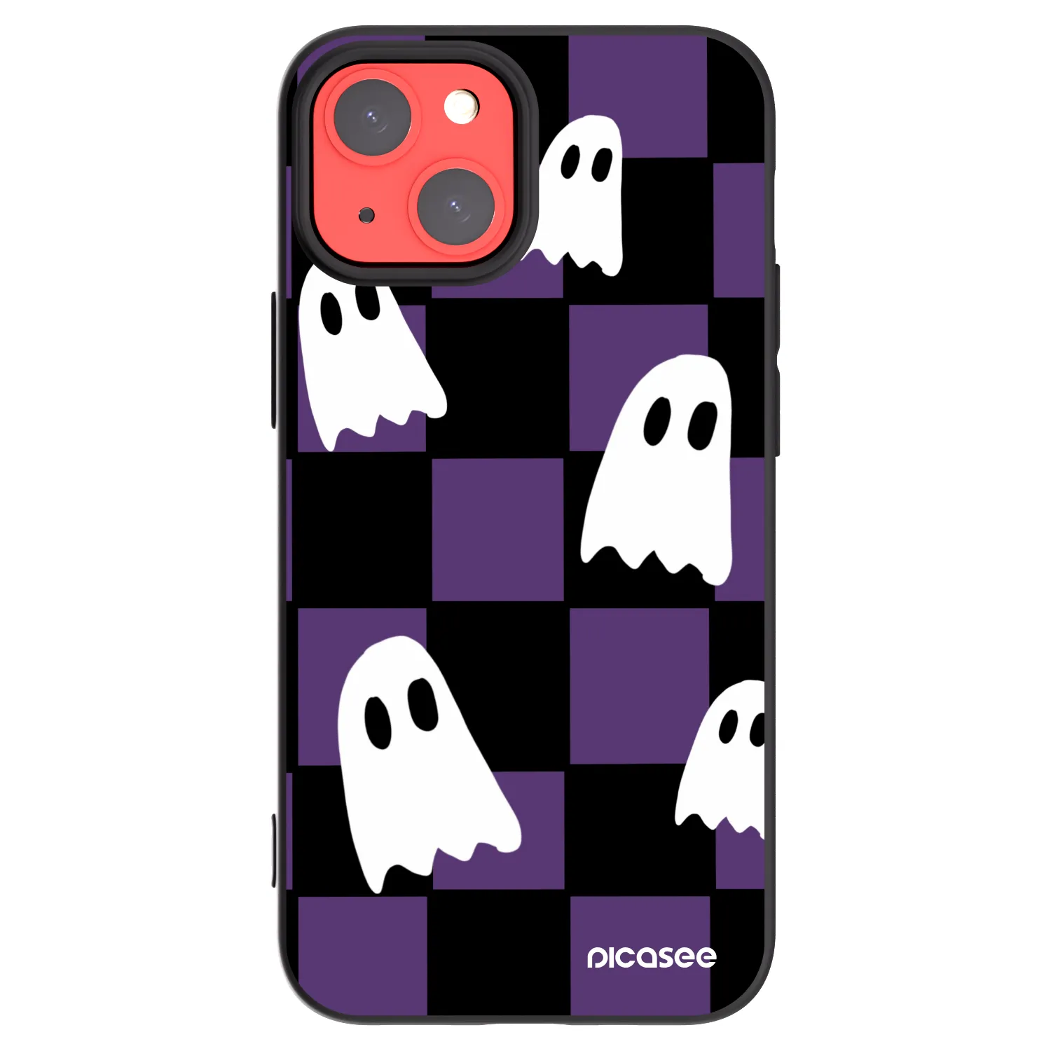 Picasee crna silikonska maskica za Apple iPhone 13 mini - Ghosts