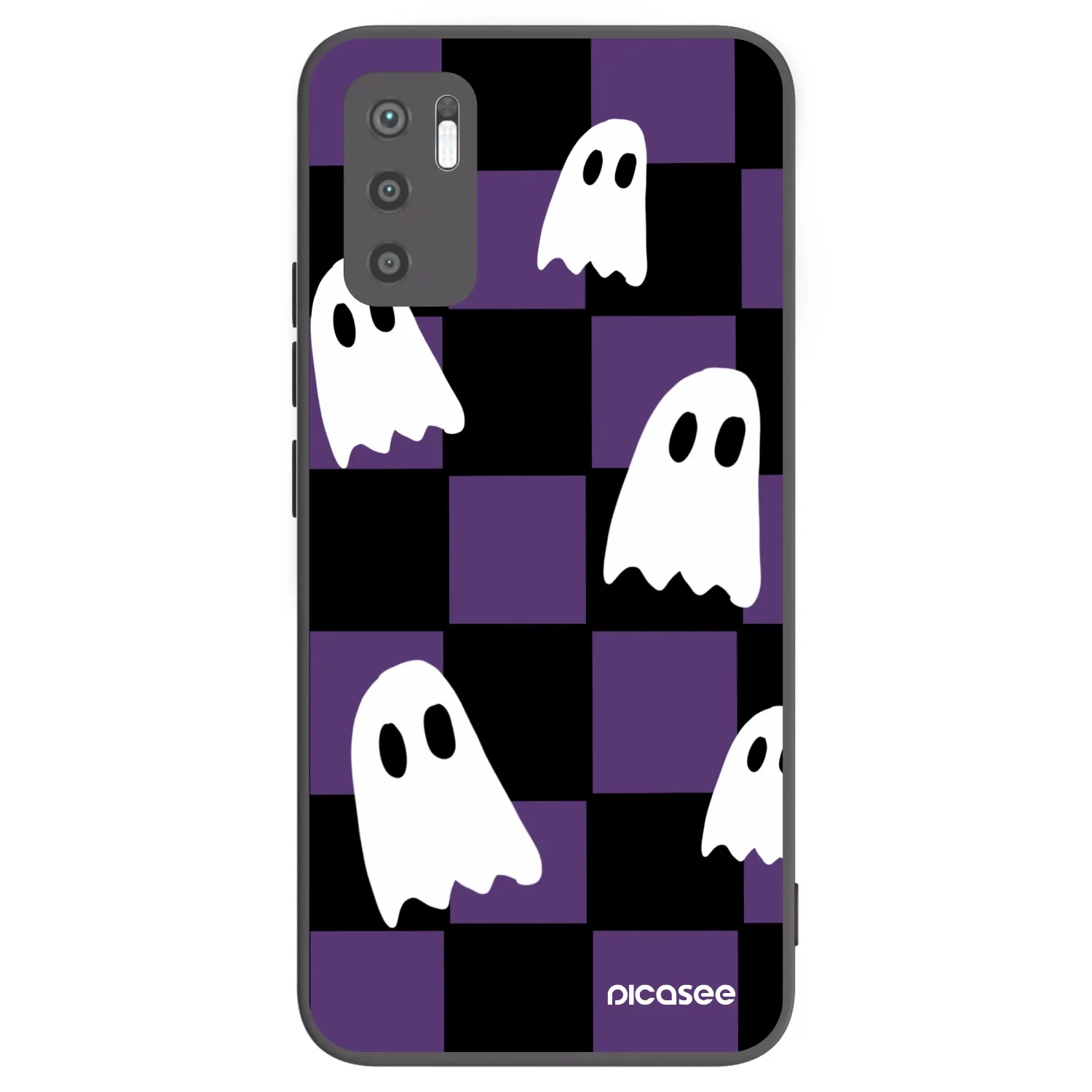 Picasee crna silikonska maskica za Xiaomi Redmi Note 10 5G - Ghosts