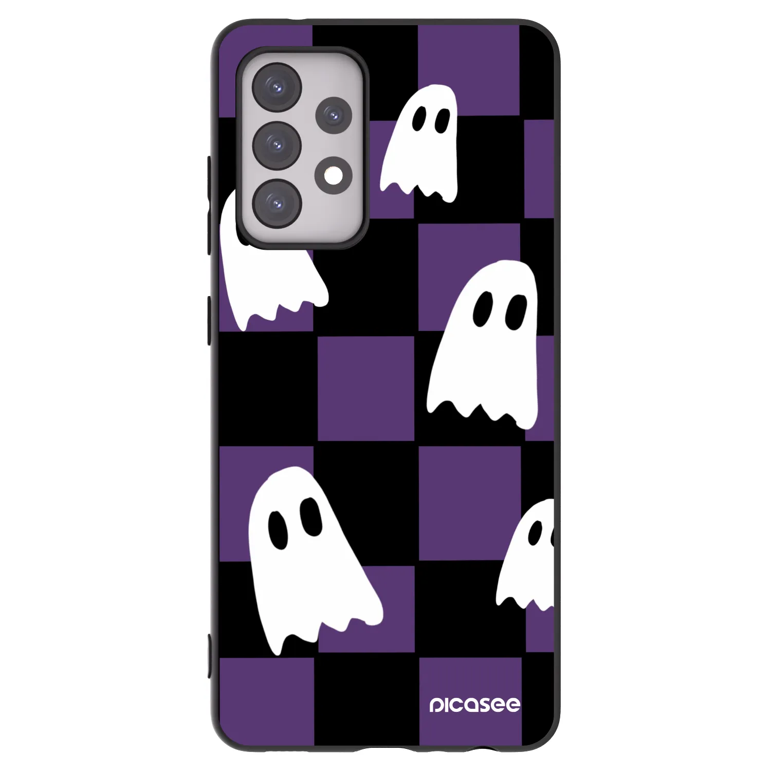 Picasee crna silikonska maskica za Samsung Galaxy A52s 5G A528B - Ghosts