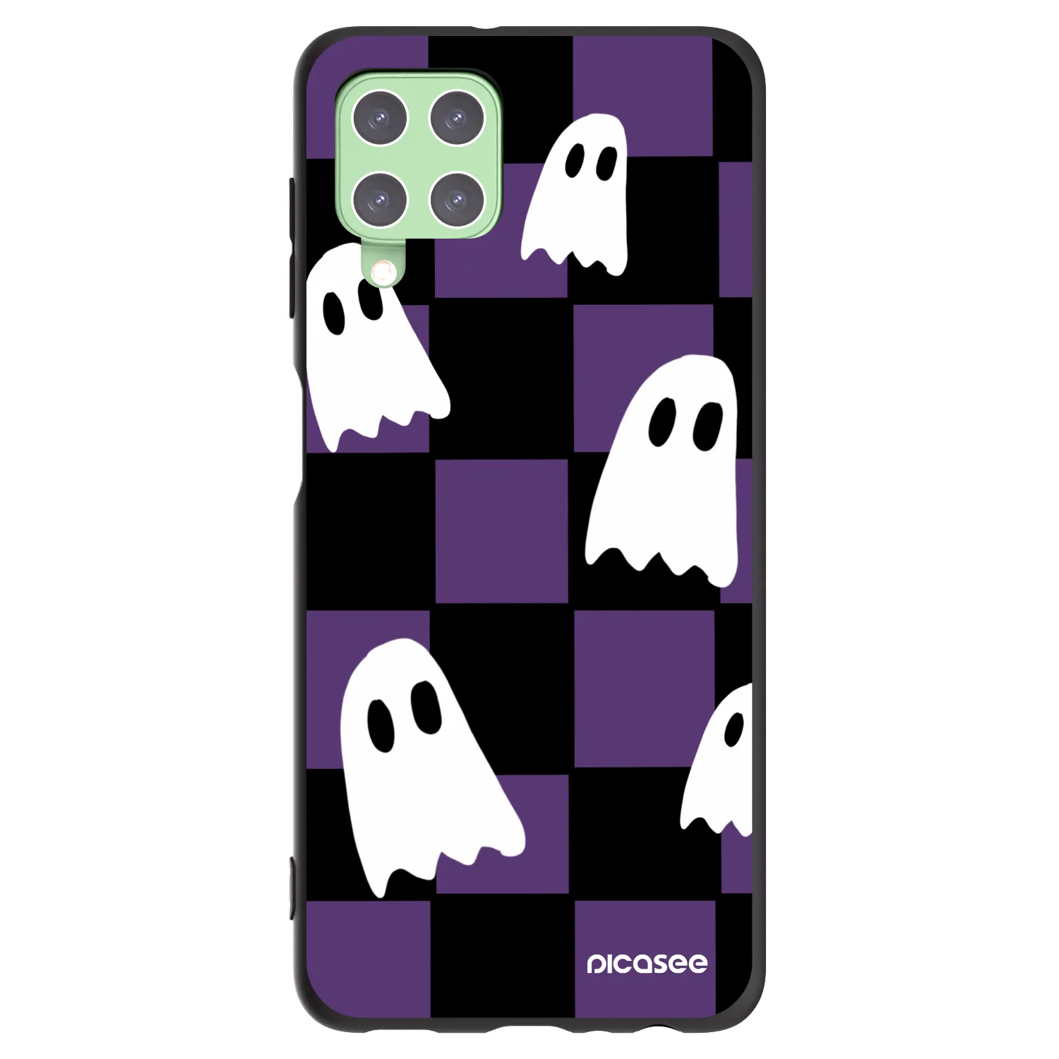 Picasee crna silikonska maskica za Samsung Galaxy A22 A225F 4G - Ghosts