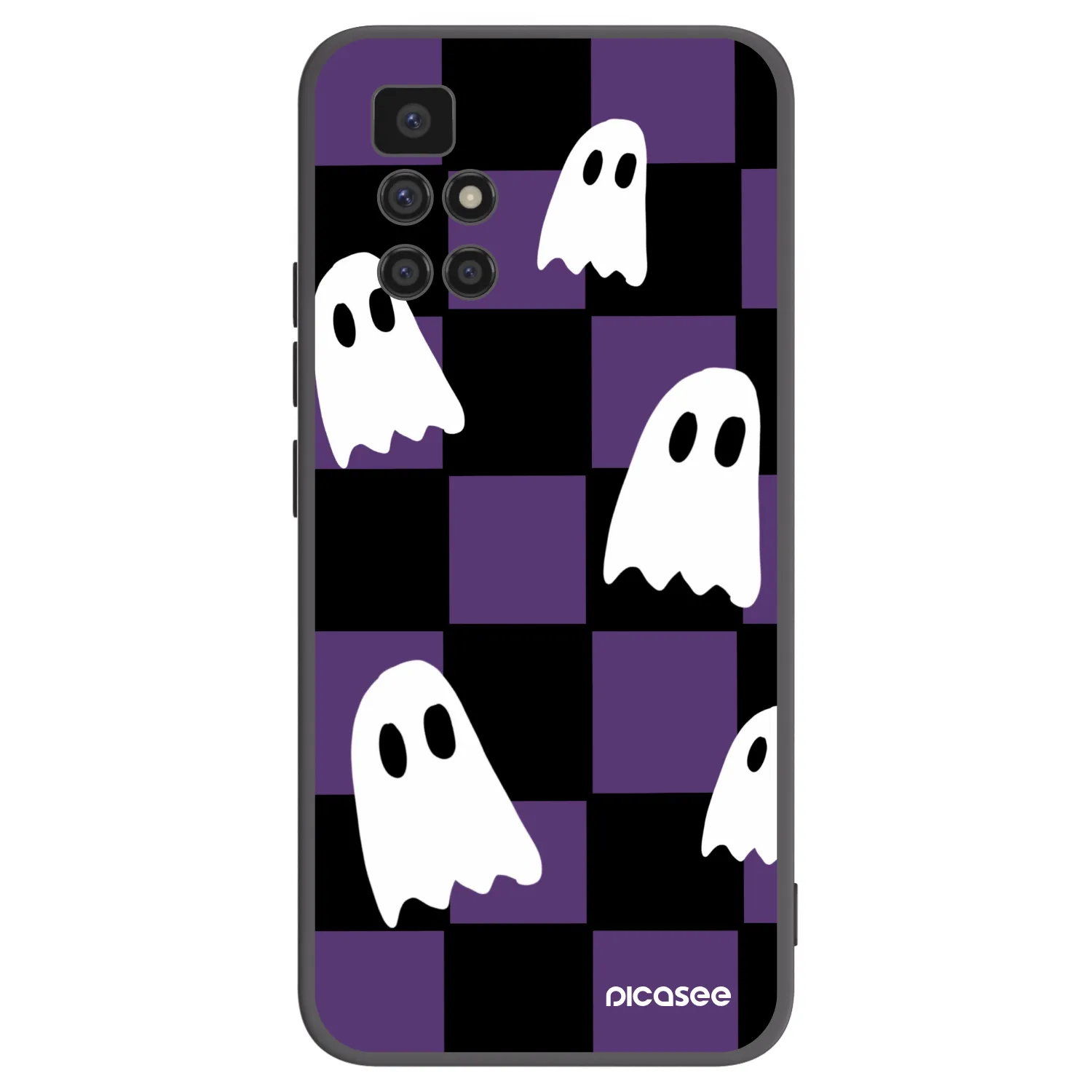 Picasee crna silikonska maskica za Xiaomi Redmi 10 - Ghosts