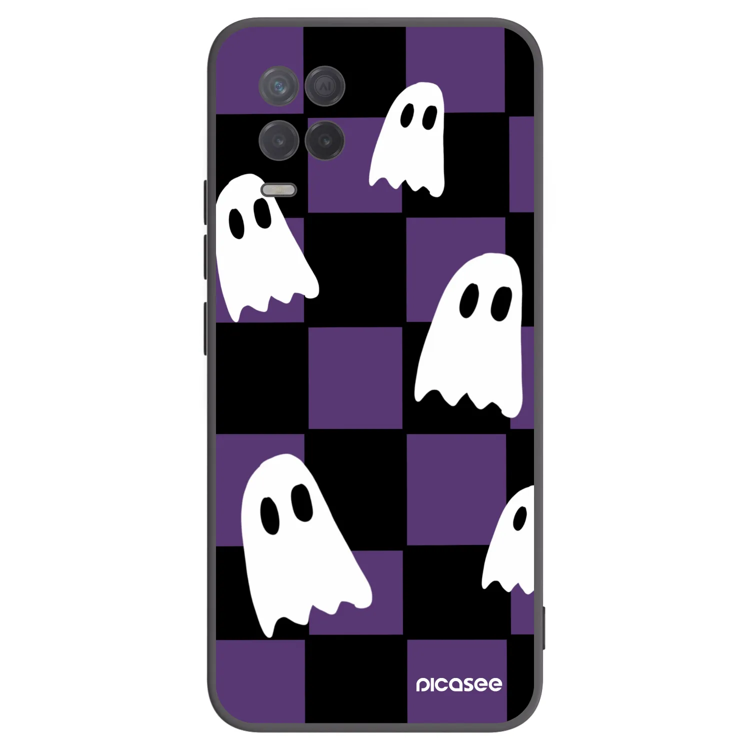 Picasee crna silikonska maskica za Realme 8 5G - Ghosts