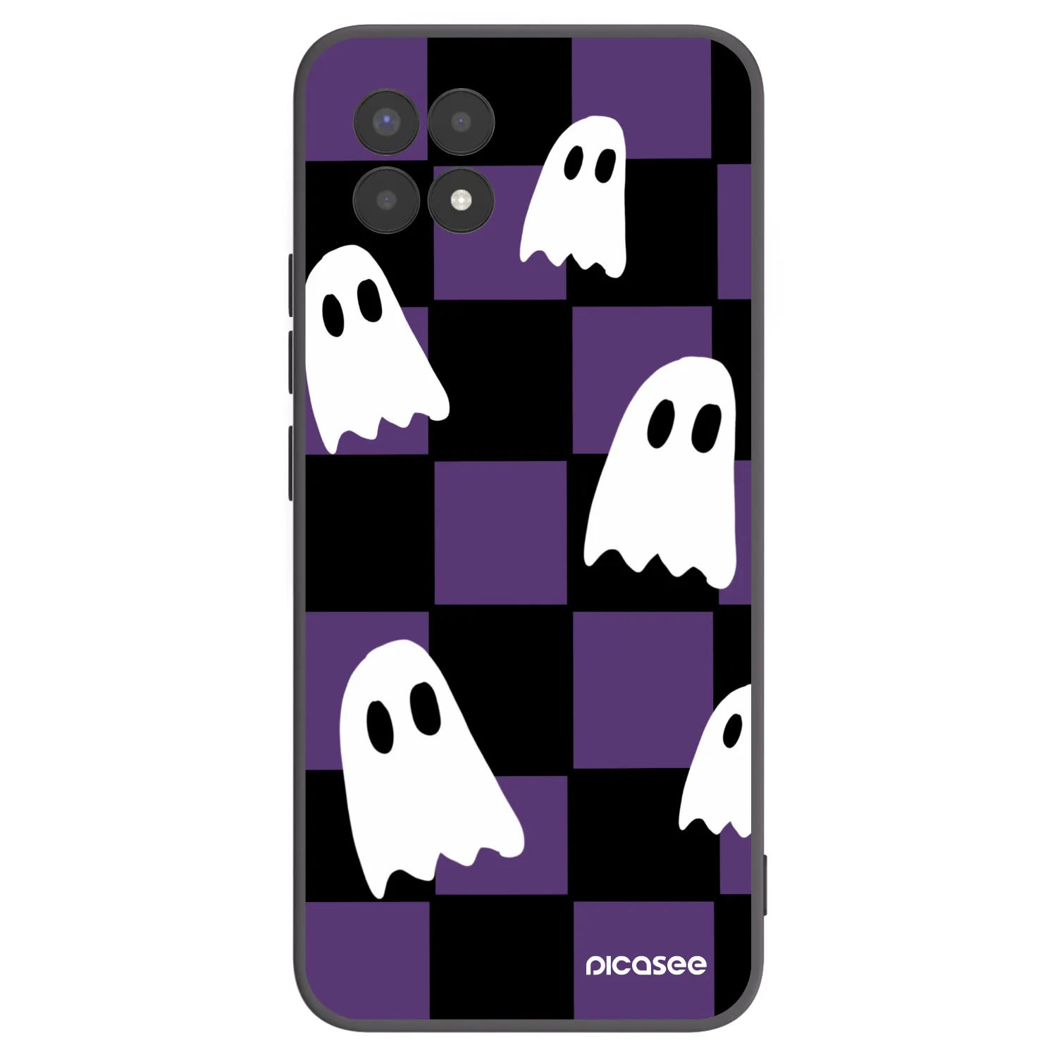 Picasee crna silikonska maskica za Realme 8i - Ghosts