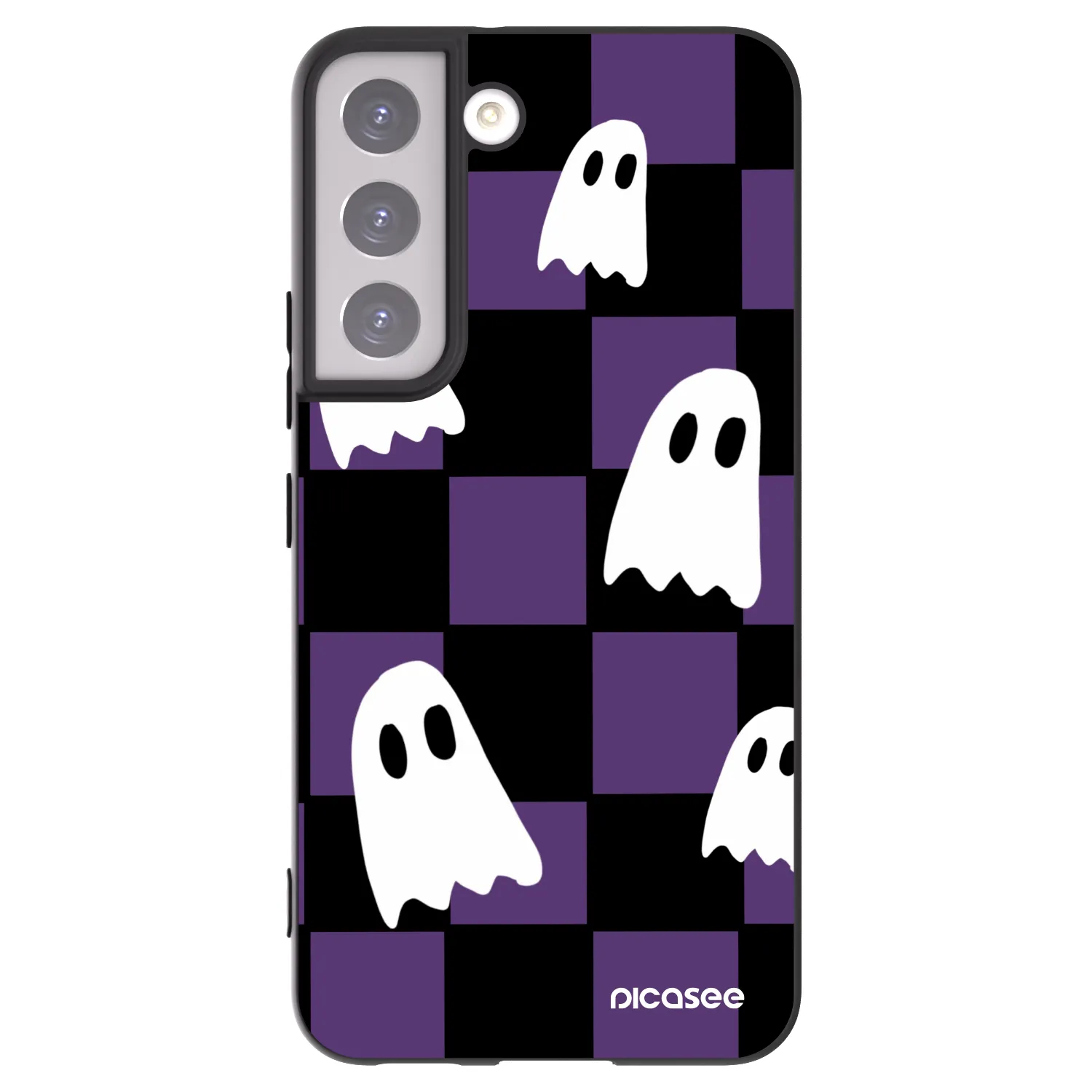 Picasee crna silikonska maskica za Samsung Galaxy S22 5G - Ghosts