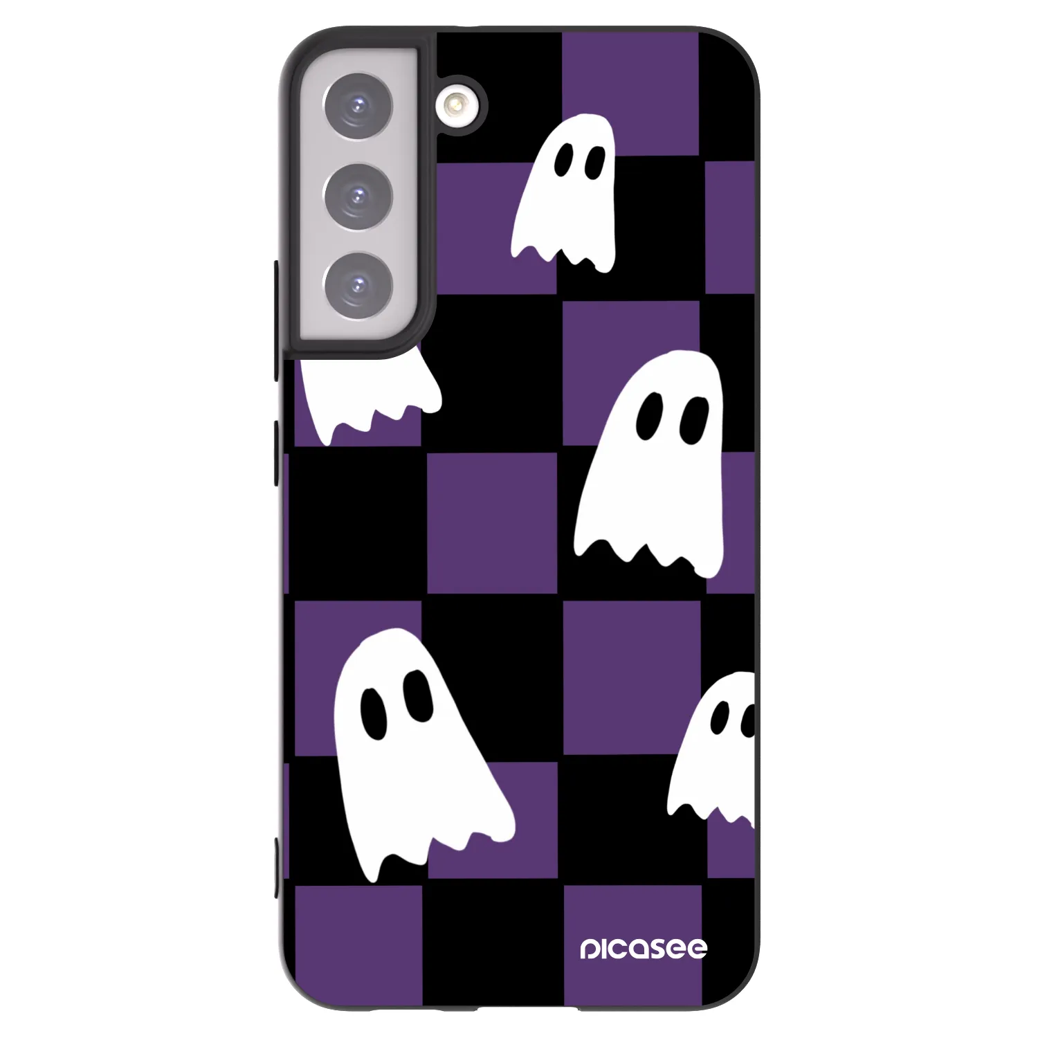 Picasee crna silikonska maskica za Samsung Galaxy S22+ 5G - Ghosts