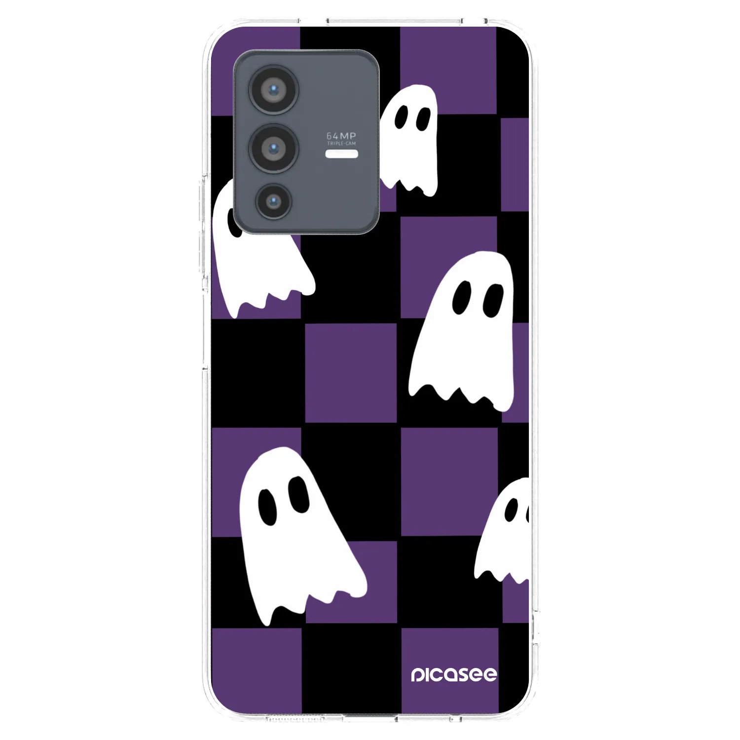 Picasee silikonska prozirna maskica za Vivo V23 5G - Ghosts