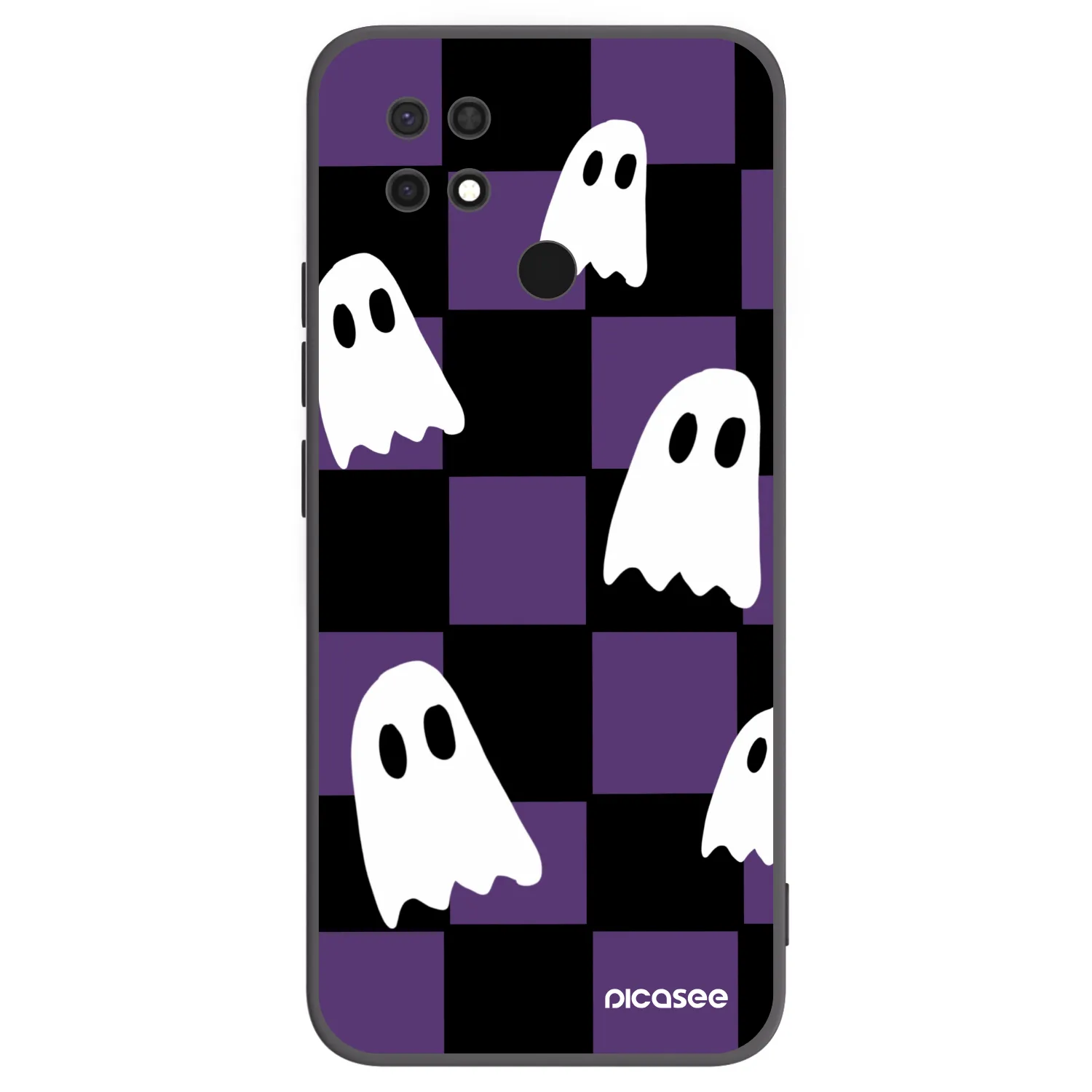 Picasee crna silikonska maskica za Xiaomi Redmi 10C - Ghosts