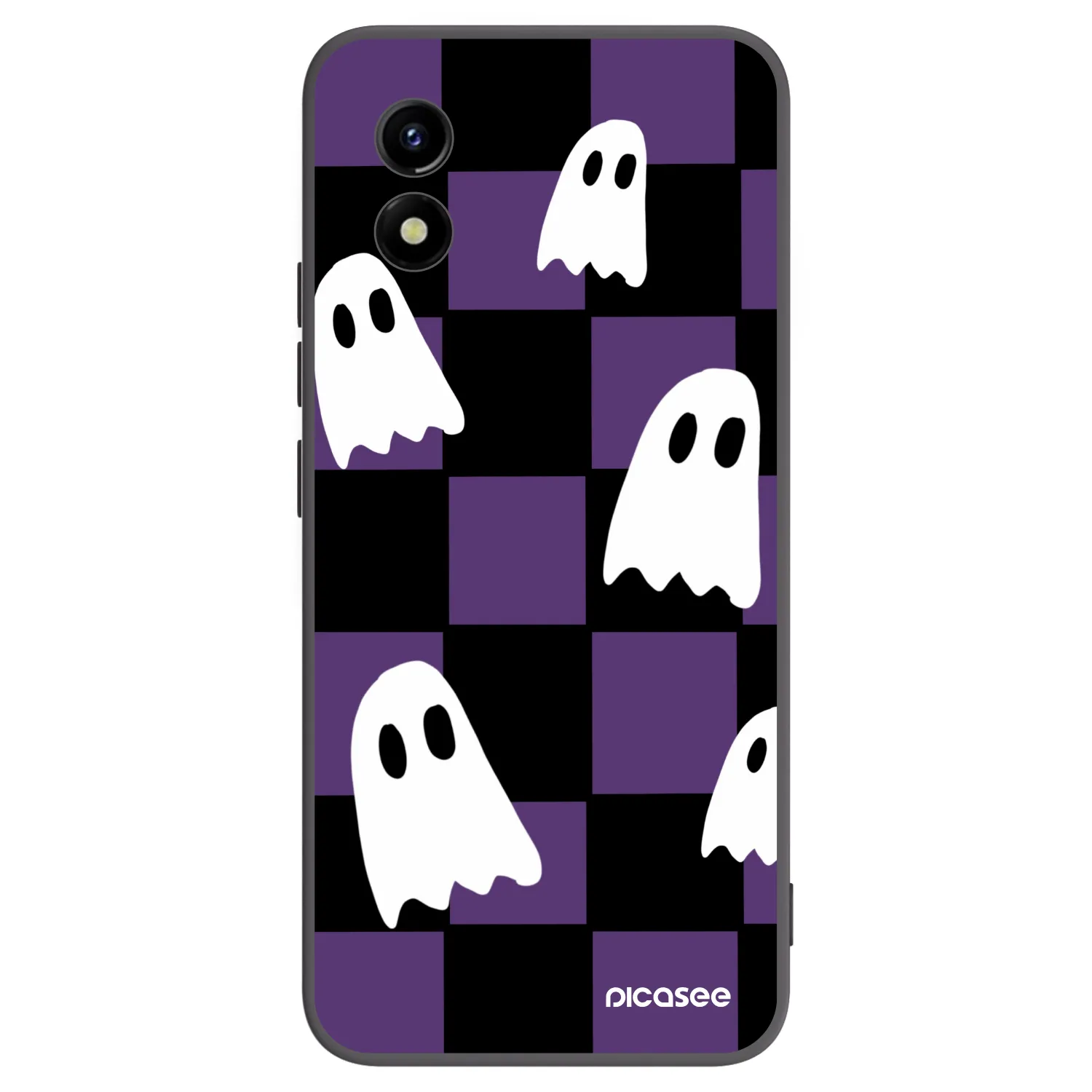 Picasee crna silikonska maskica za Vivo Y01 - Ghosts