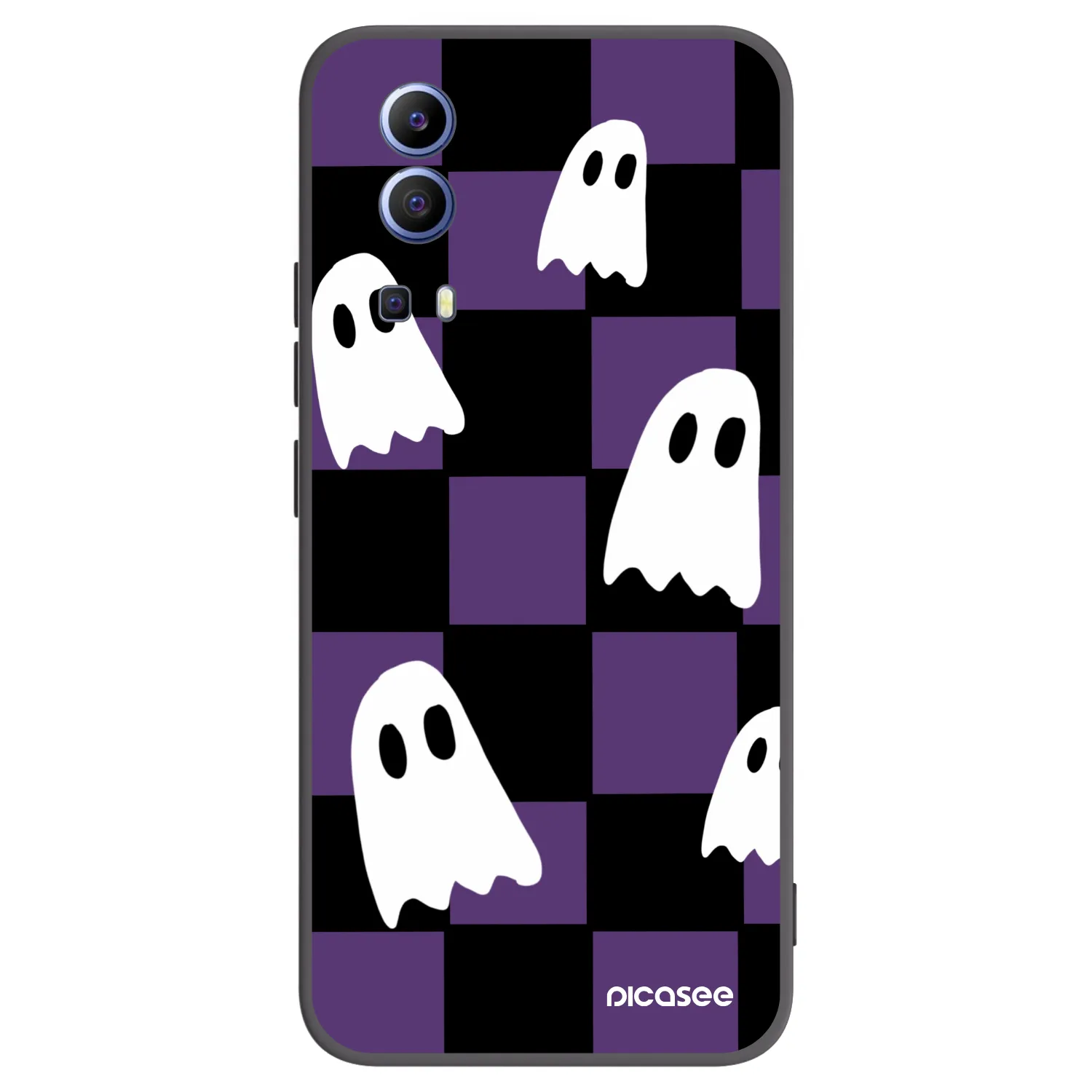 Picasee crna silikonska maskica za Vivo Y52 5G - Ghosts