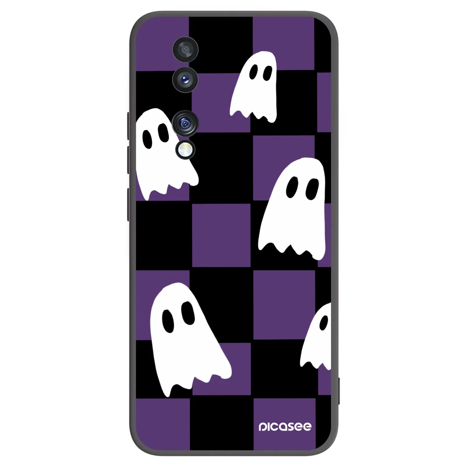 Picasee crna silikonska maskica za Honor 70 - Ghosts
