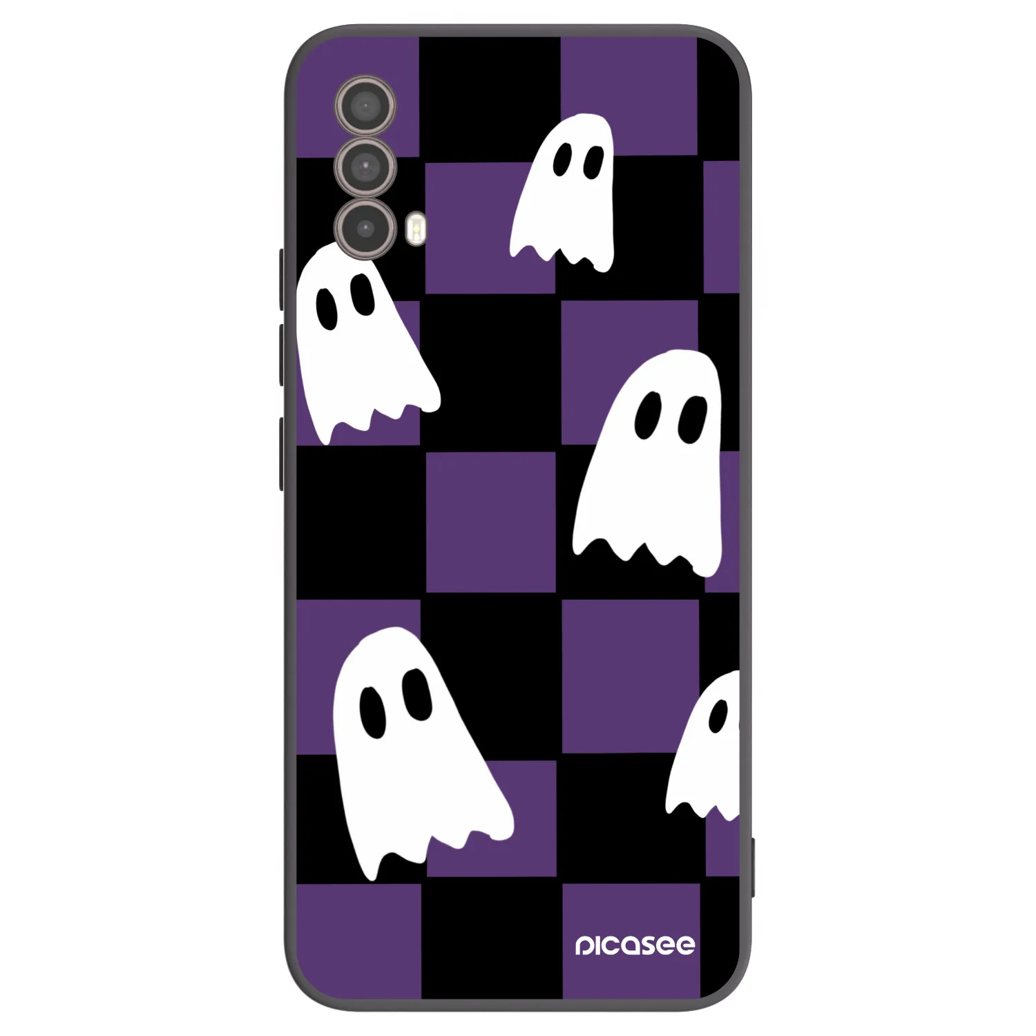 Picasee crna silikonska maskica za Motorola Moto E40 - Ghosts