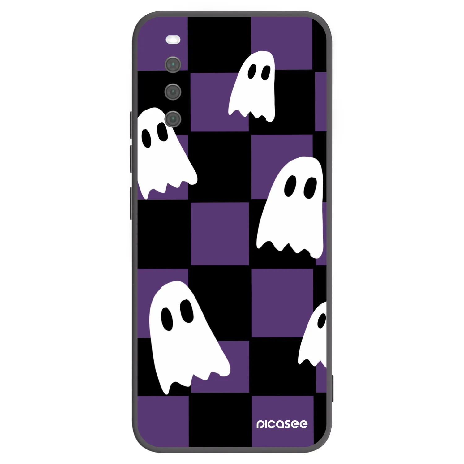 Picasee crna silikonska maskica za Sony Xperia 10 III - Ghosts