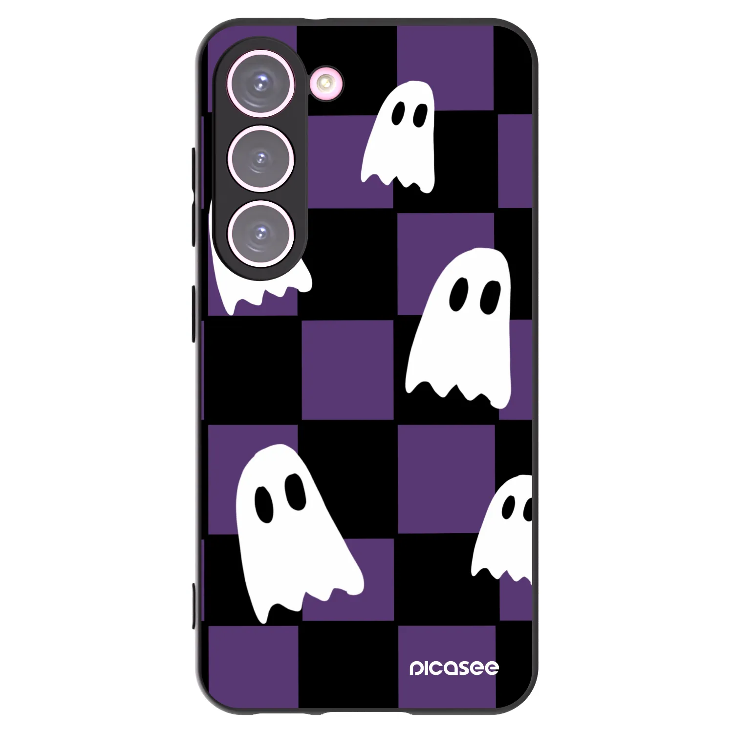 Picasee crna silikonska maskica za Samsung Galaxy S23 5G - Ghosts
