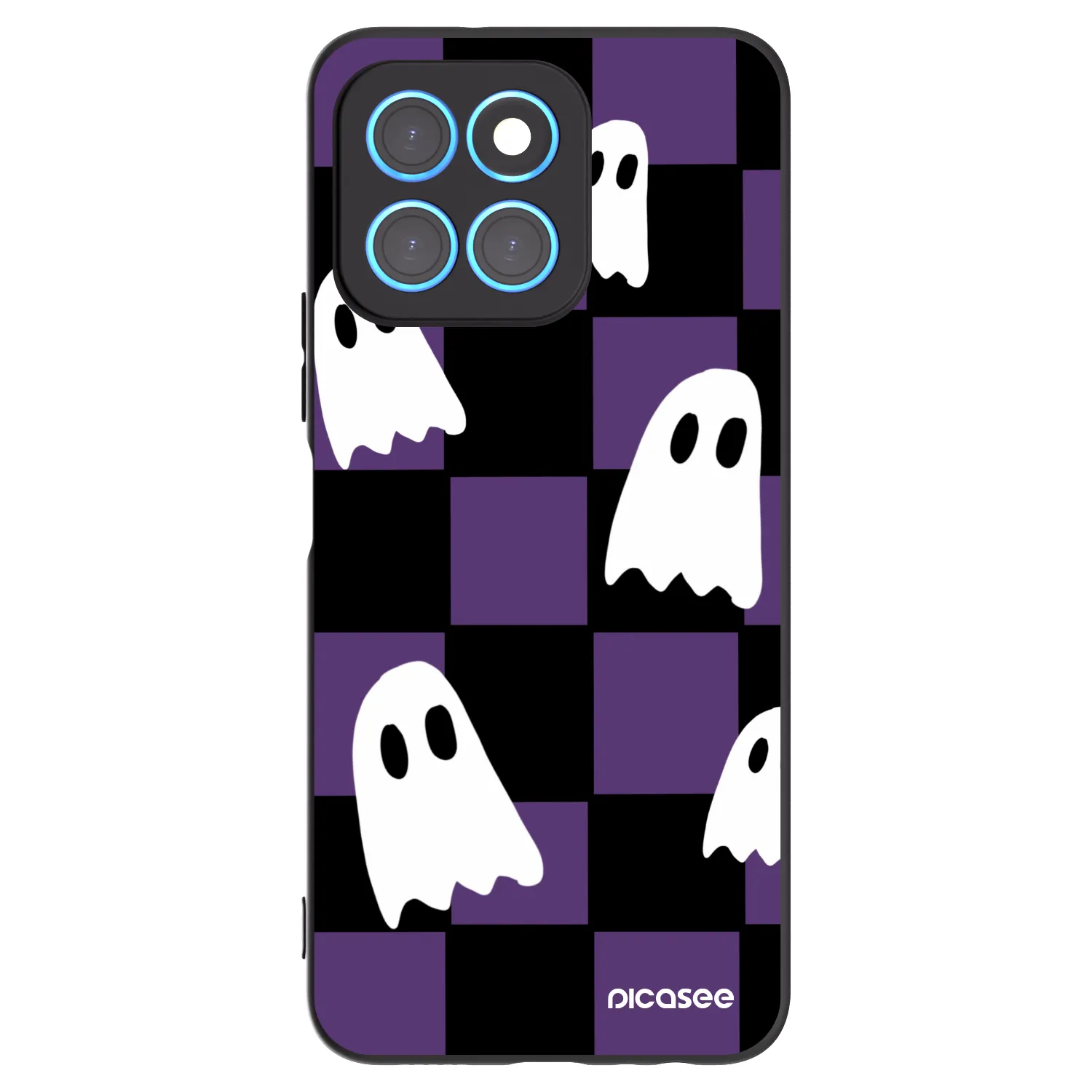 Picasee crna silikonska maskica za Honor X8 5G - Ghosts